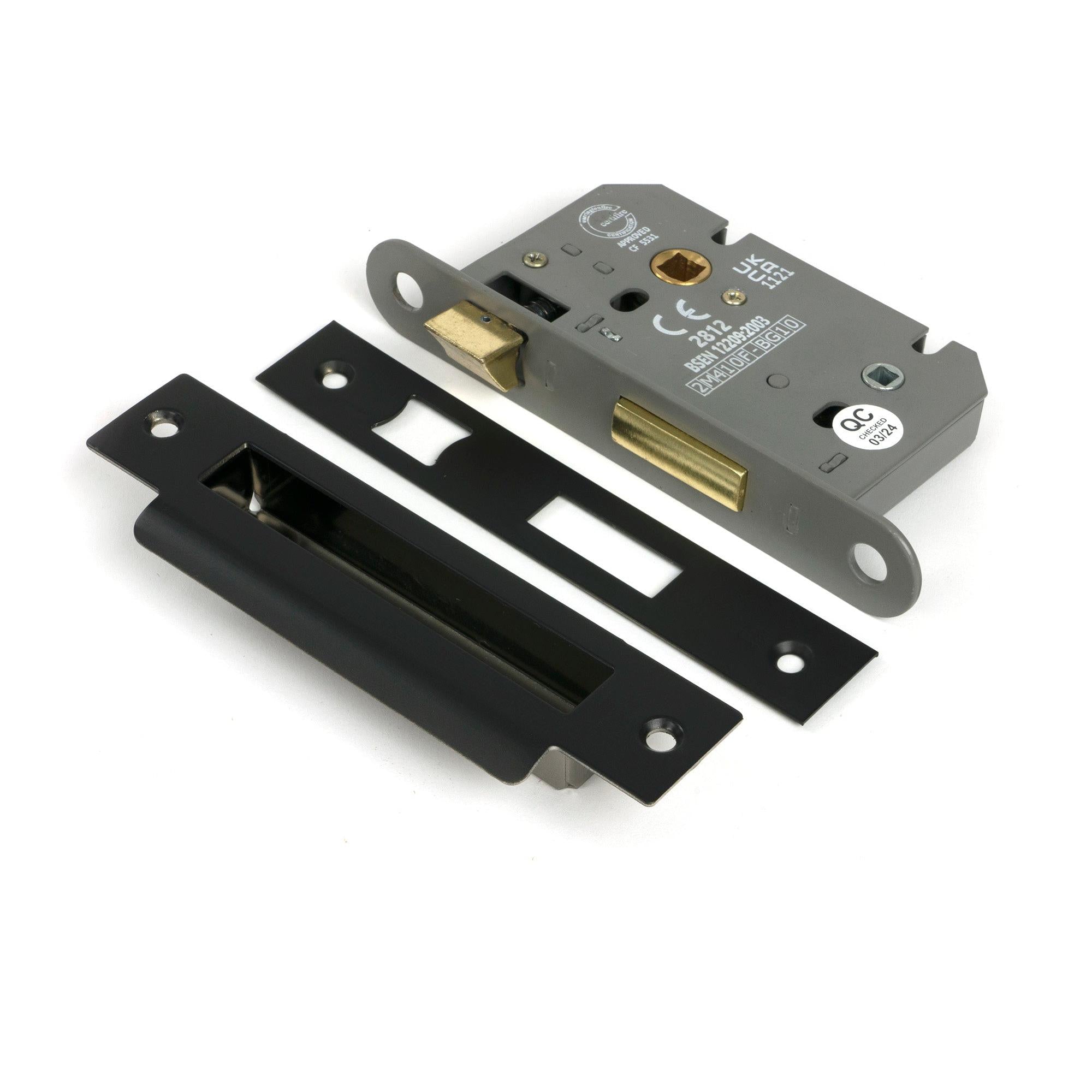 Aged Bronze 2½" Heavy Duty Bathroom Mortice Lock - Bathroom Locks - From The Anvil - Yester Home