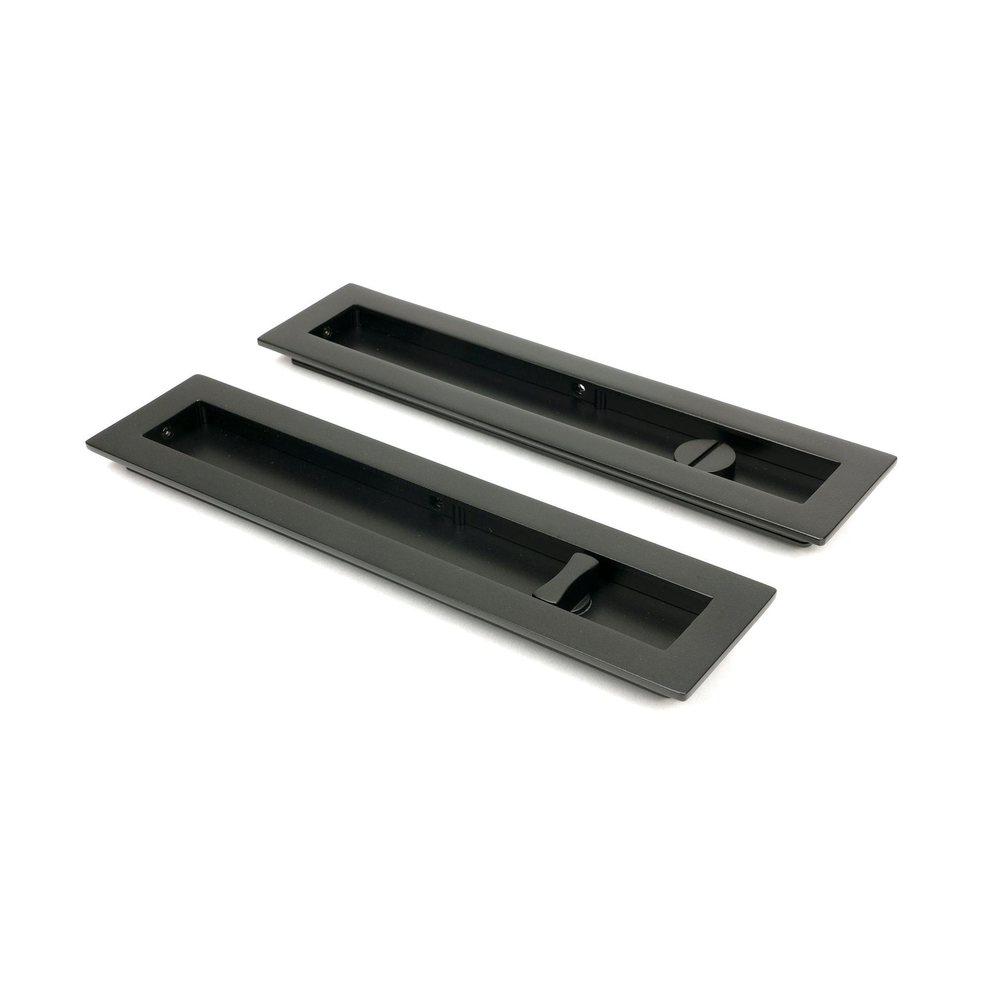 Aged Bronze 250mm Plain Rectangular Pull - Privacy Set | From The Anvil - Cabinet Pulls - From The Anvil - Yester Home