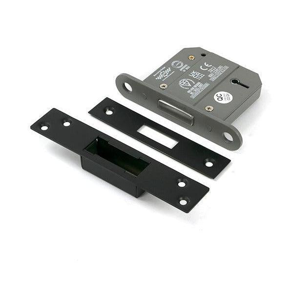 Aged Bronze 3" 5 Lever BS Dead Lock KA - Deadlocks & Deadbolts - From The Anvil - Yester Home