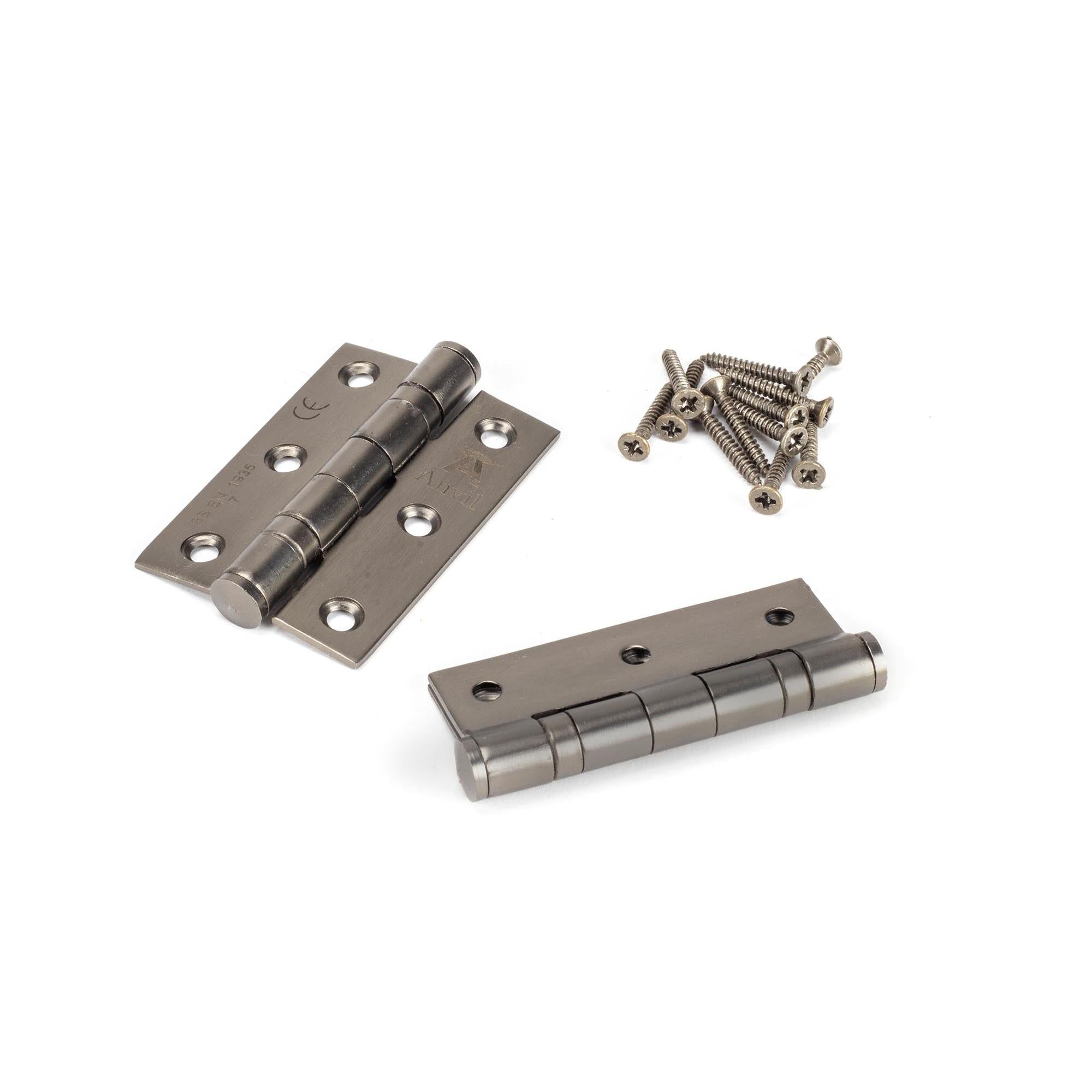 Aged Bronze 3" Ball Bearing Butt Hinge (pair) ss | From The Anvil - Butt Hinges - From The Anvil - Yester Home