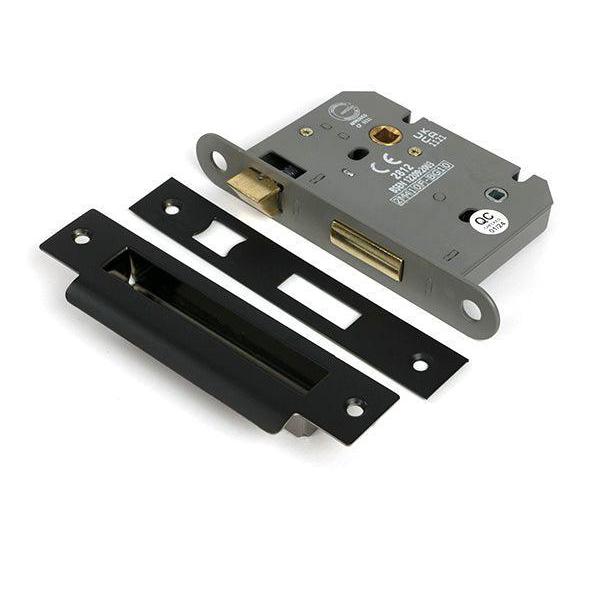 Aged Bronze 3" Heavy Duty Bathroom Mortice Lock - Bathroom Locks - From The Anvil - Yester Home