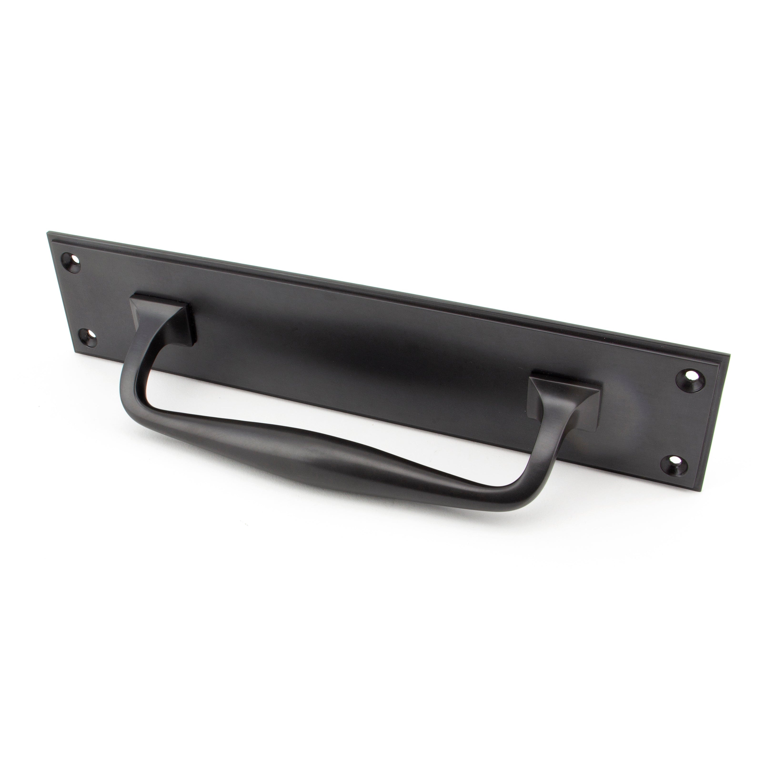 Aged Bronze 300mm Art Deco Pull Handle on Backplate | From The Anvil-On Backplate-Yester Home