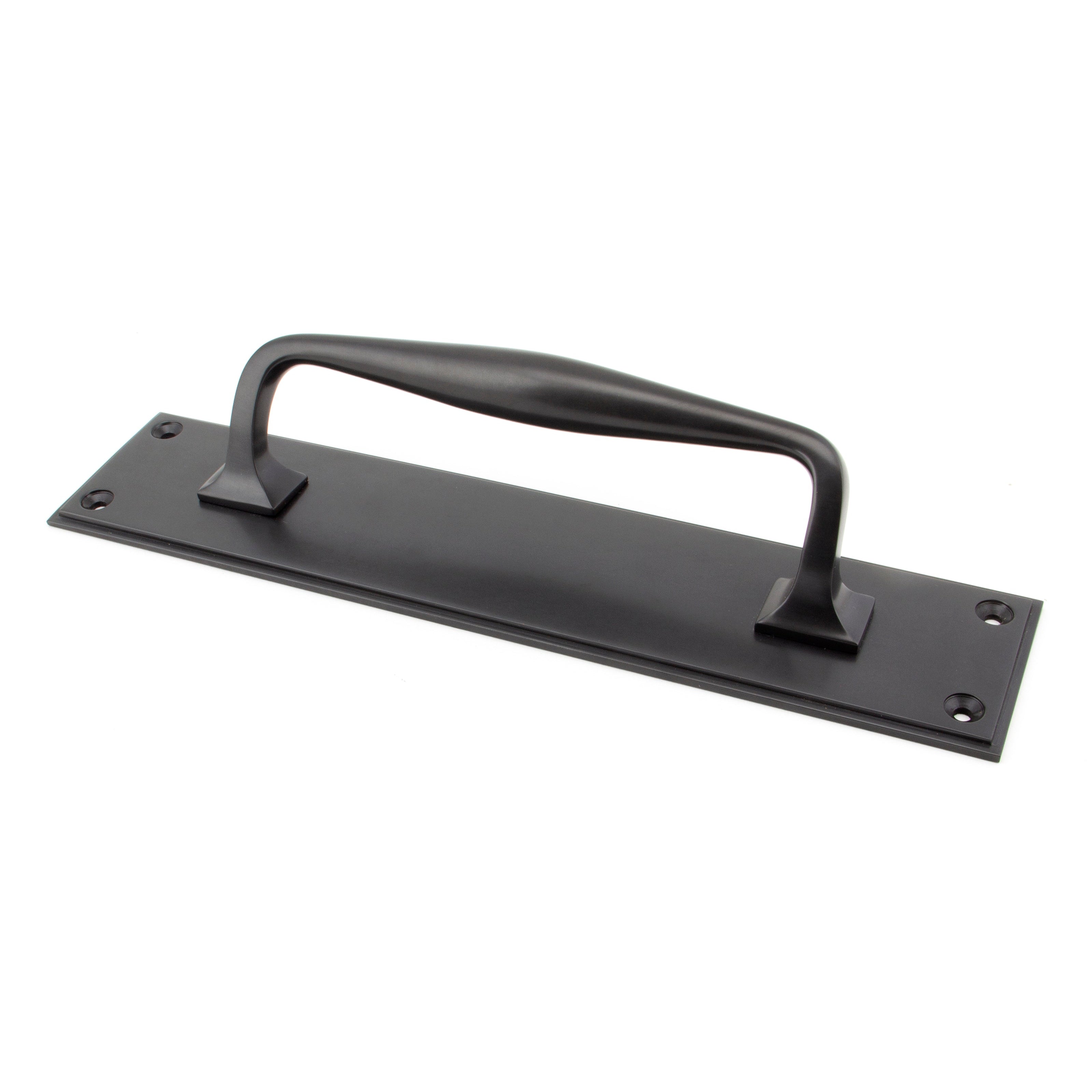 Aged Bronze 300mm Art Deco Pull Handle on Backplate | From The Anvil-On Backplate-Yester Home