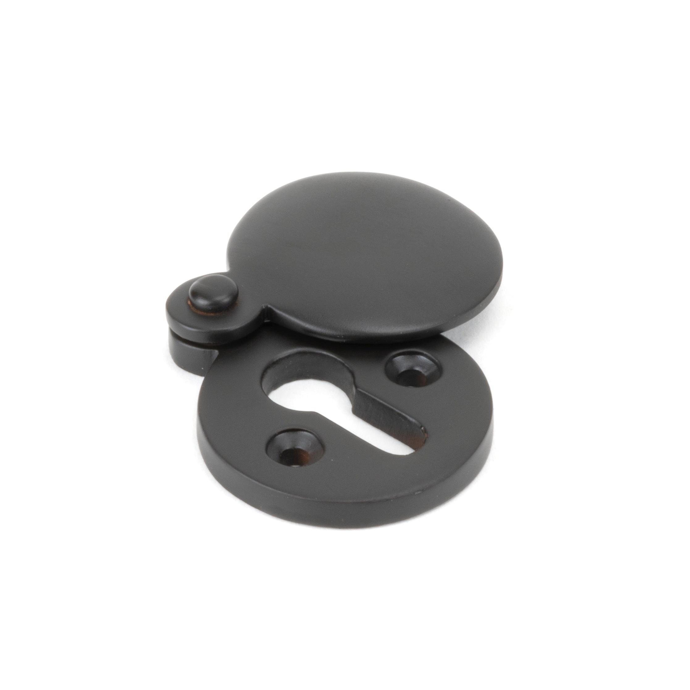 Aged Bronze 30mm Round Escutcheon | From The Anvil - Escutcheons - From The Anvil - Yester Home