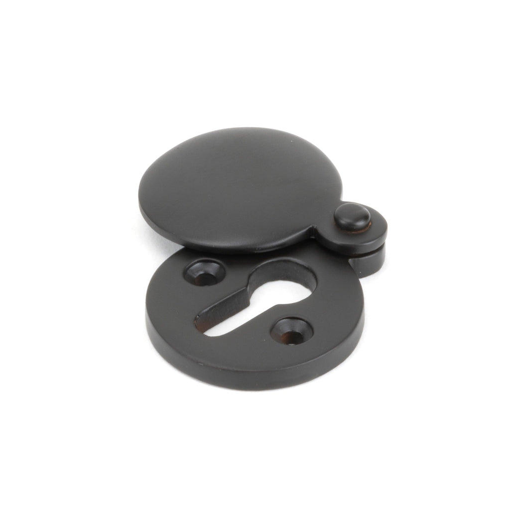 Aged Bronze 30mm Round Escutcheon | From The Anvil-Escutcheons-Yester Home