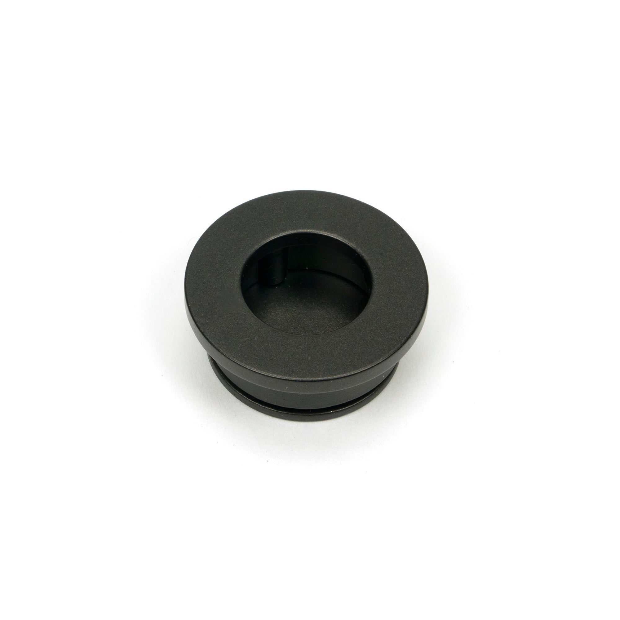 Aged Bronze 34mm Round Finger Edge Pull | From The Anvil-Cabinet Pulls-Yester Home