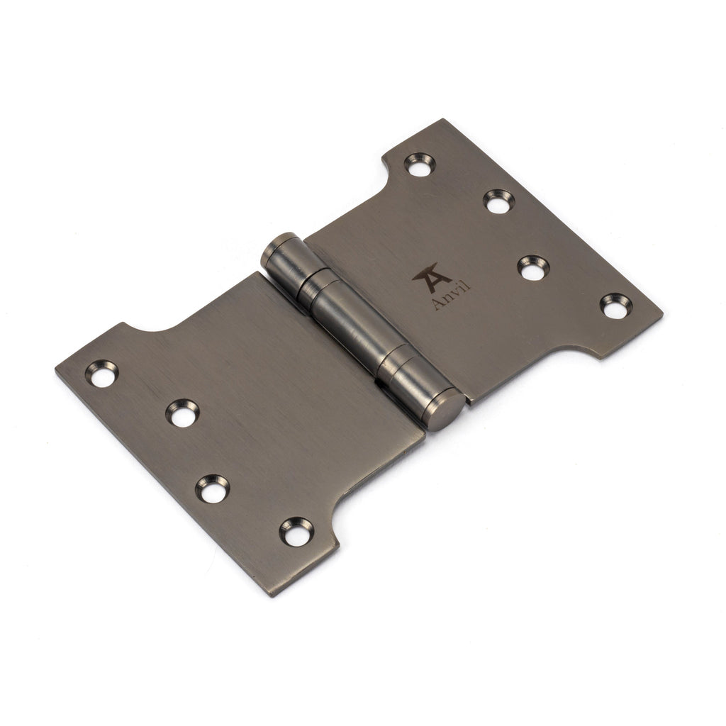 Aged Bronze 4" x 4" x 6" Parliament Hinge (pair) ss | From The Anvil-Parliament Hinges-Yester Home