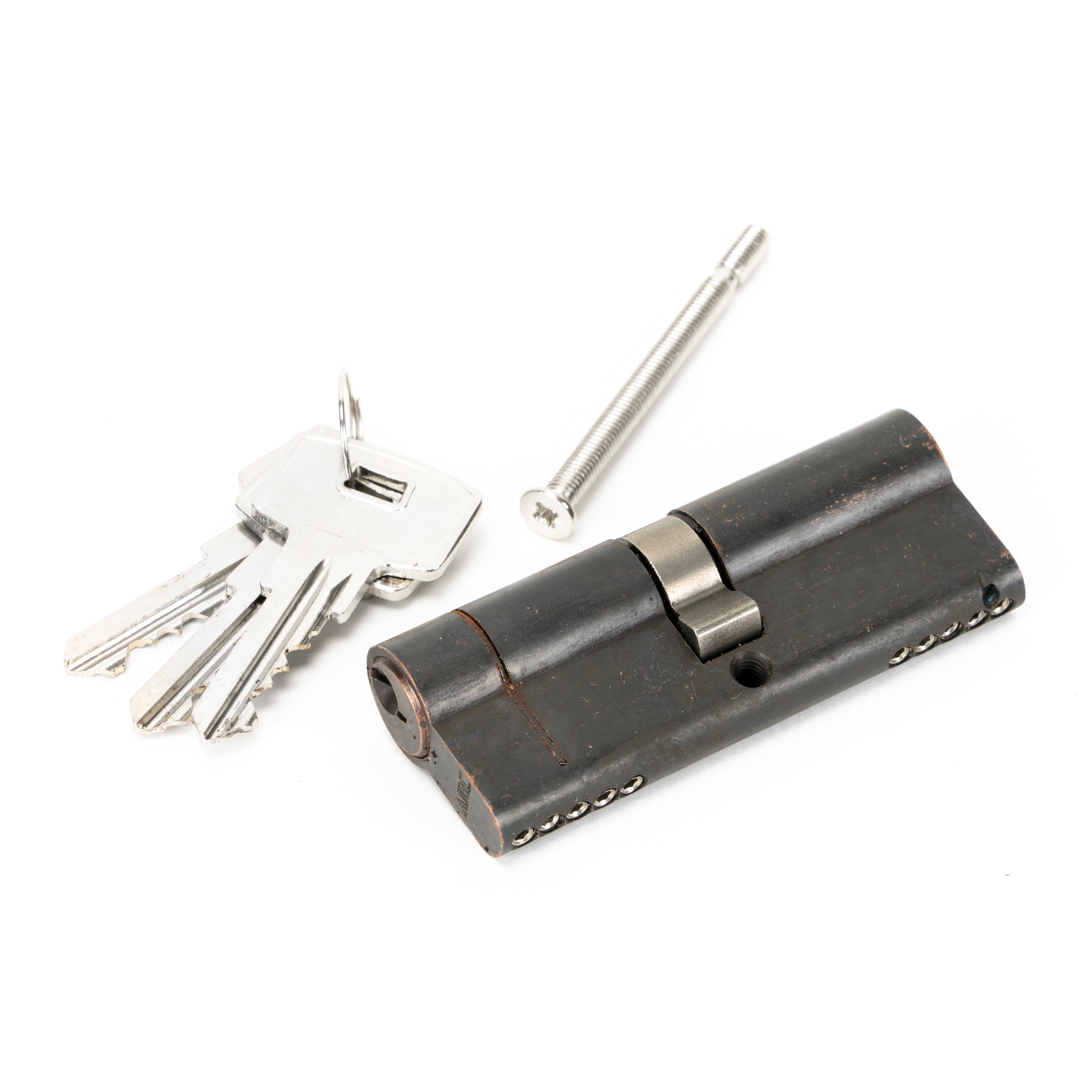 Aged Bronze 40/40 5pin Euro Cylinder KA | From The Anvil-Euro Cylinders-Yester Home
