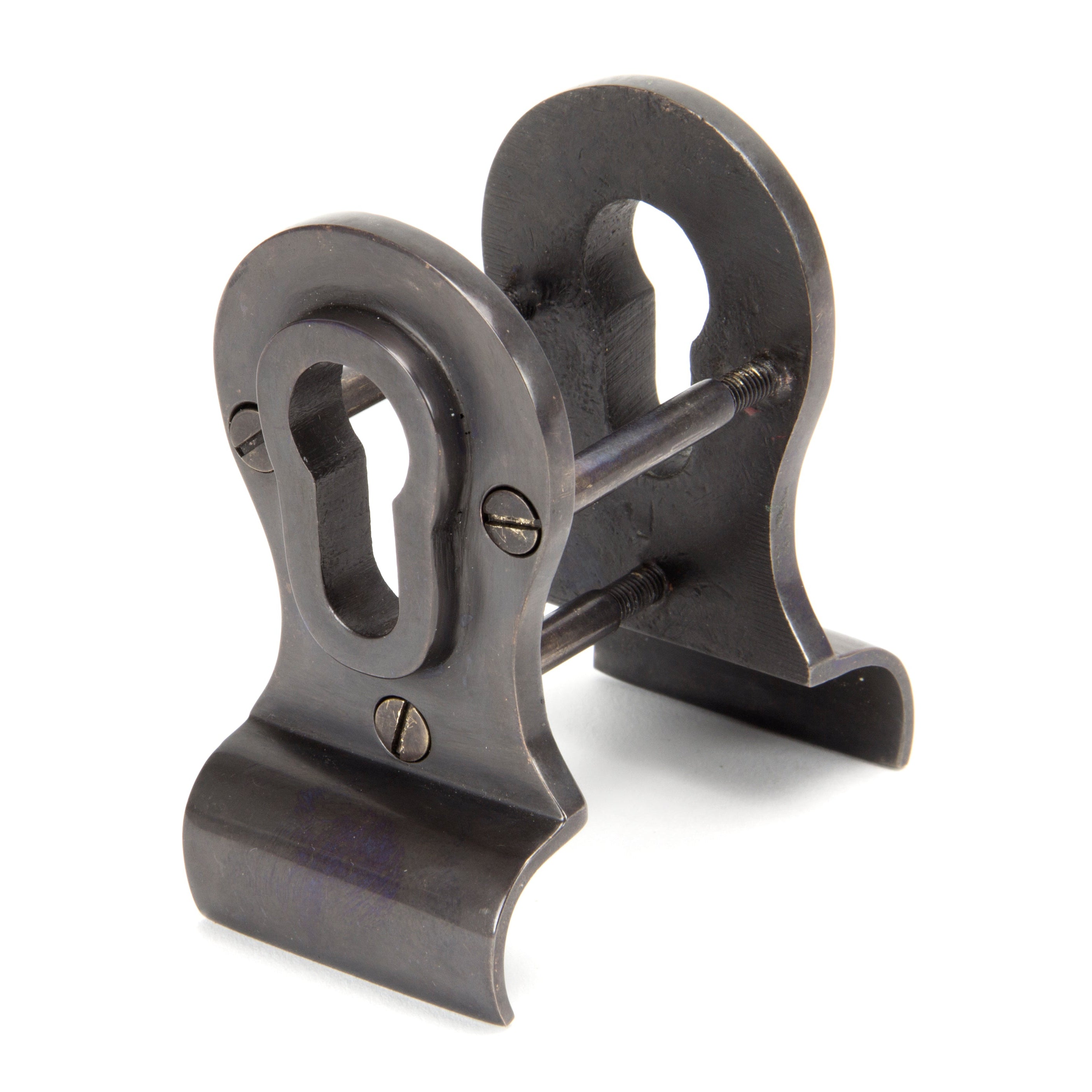 Aged Bronze 50mm Euro Door Pull (Back to Back fixings) | From The Anvil-Euro Pulls-Yester Home