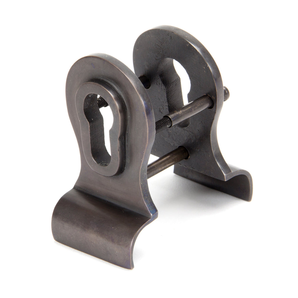 Aged Bronze 50mm Euro Door Pull (Back to Back fixings) | From The Anvil-Euro Pulls-Yester Home