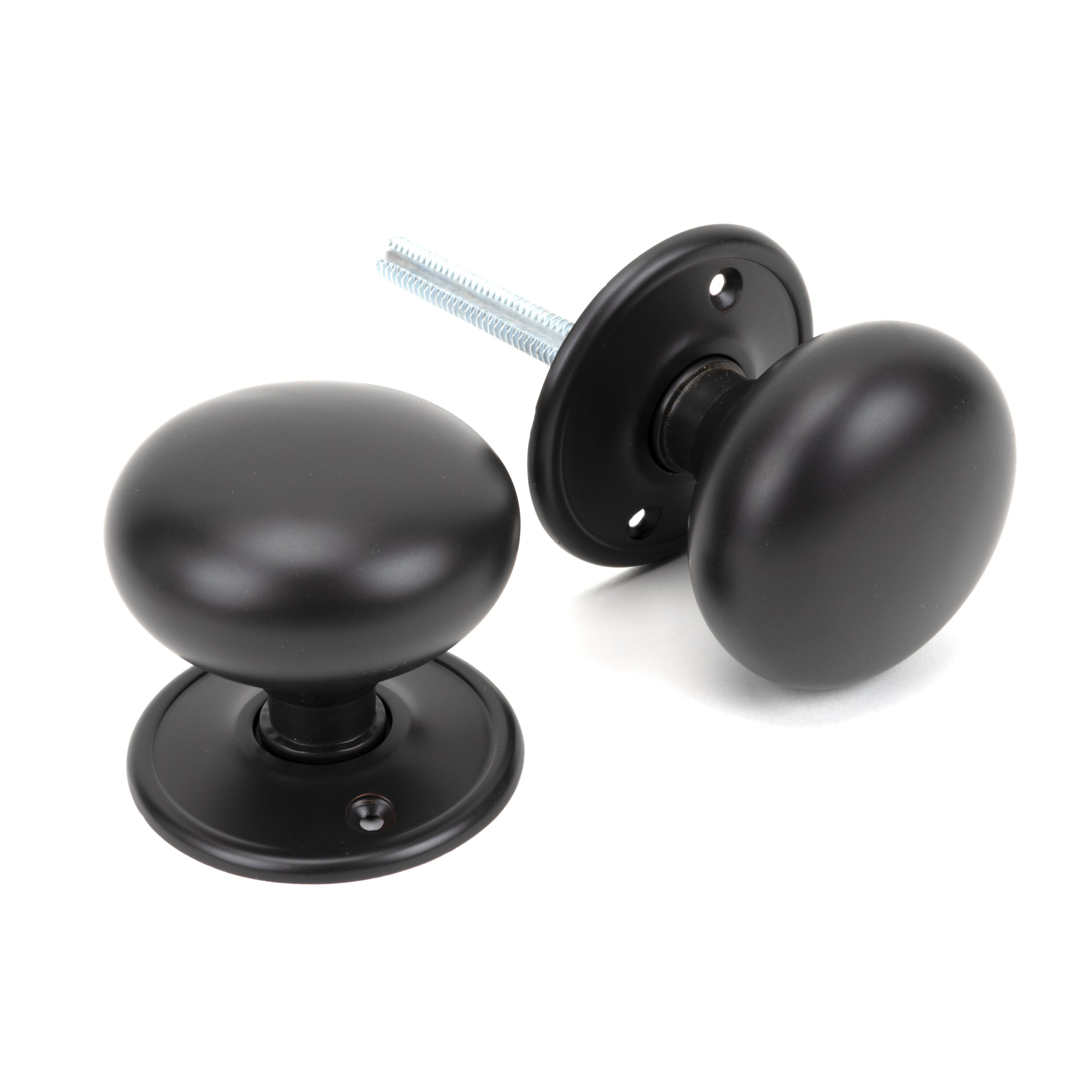 Aged Bronze 57mm Mushroom Mortice/Rim Knob Set | From The Anvil-Mortice Knobs-Yester Home
