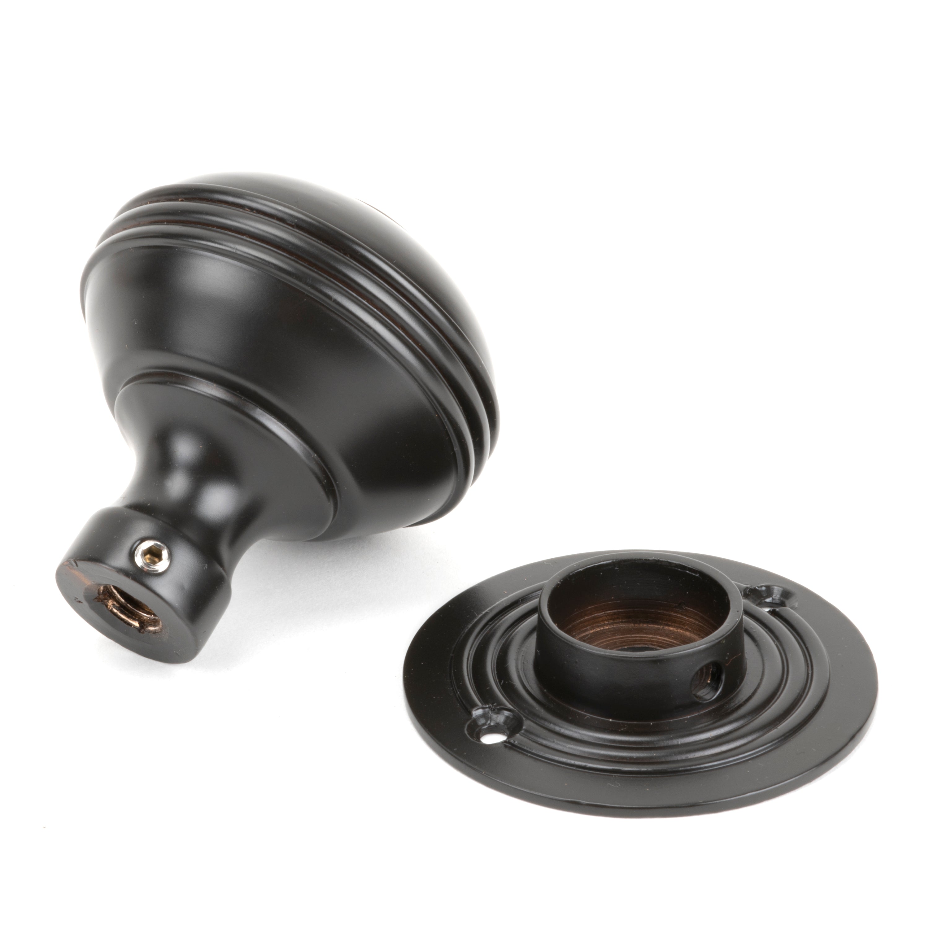 Aged Bronze 63mm Prestbury Mortice/Rim Knob Set | From The Anvil-Mortice Knobs-Yester Home