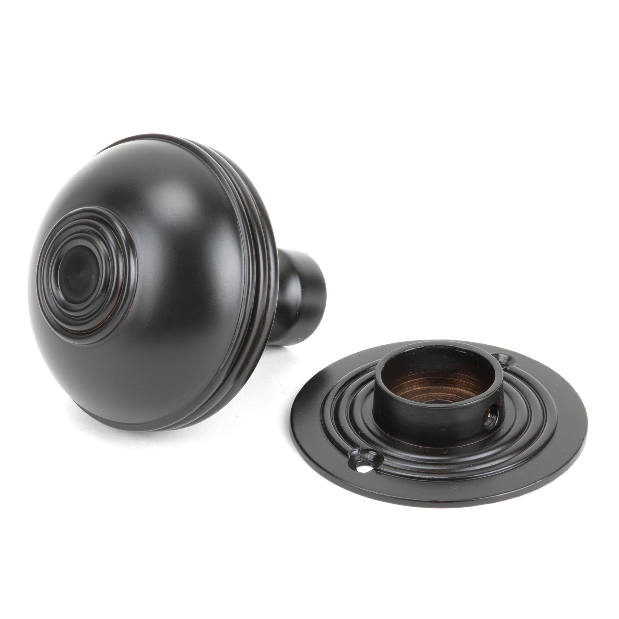 Aged Bronze 63mm Prestbury Mortice/Rim Knob Set | From The Anvil - Mortice Knobs - From The Anvil - Yester Home