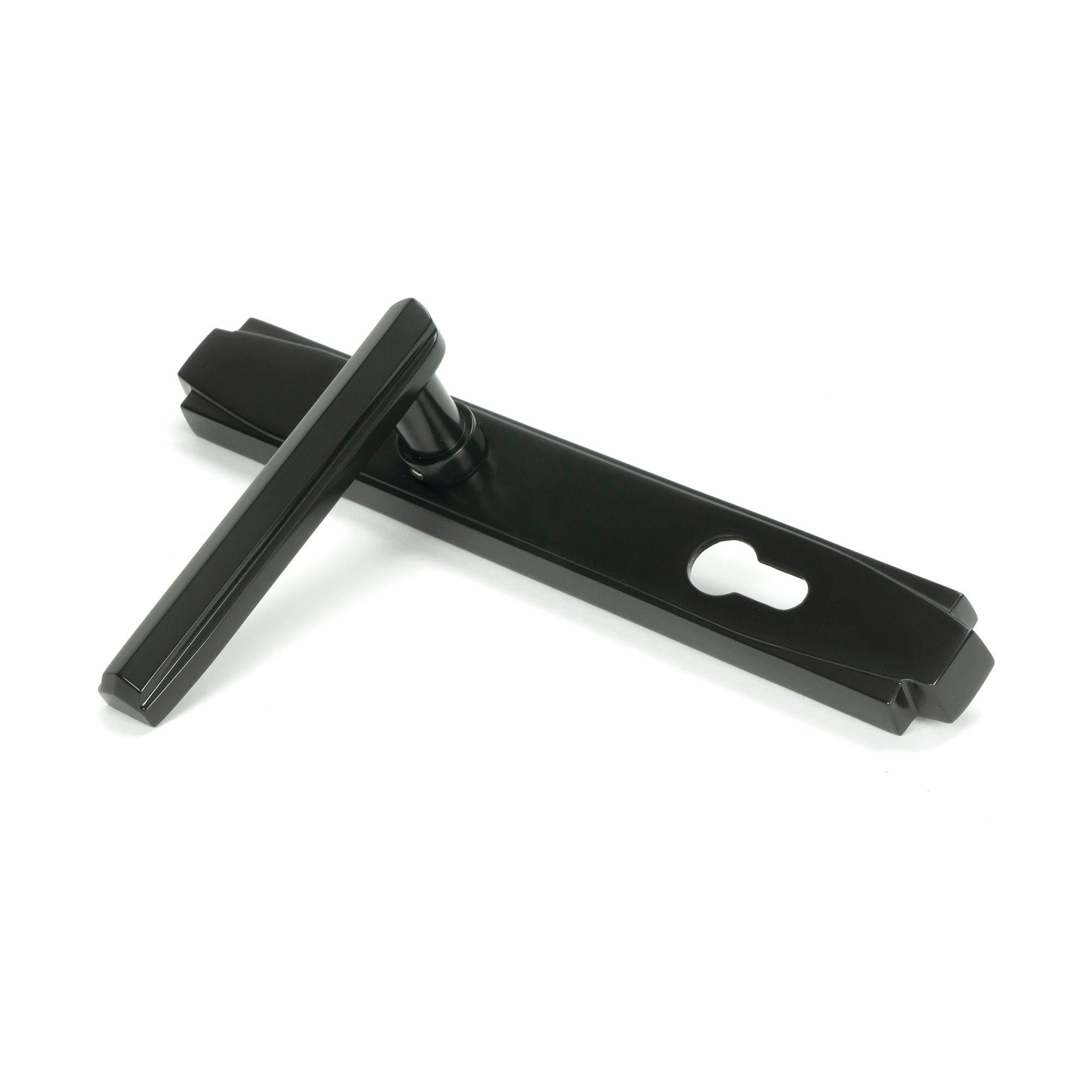 Aged Bronze Art Deco Slimline Lever Espag. Lock Set | From The Anvil - Espagnolette - From The Anvil - Yester Home