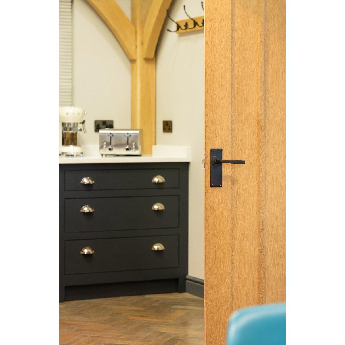 Aged Bronze Avon Lever Latch Set | From The Anvil-Lever Latch-Yester Home