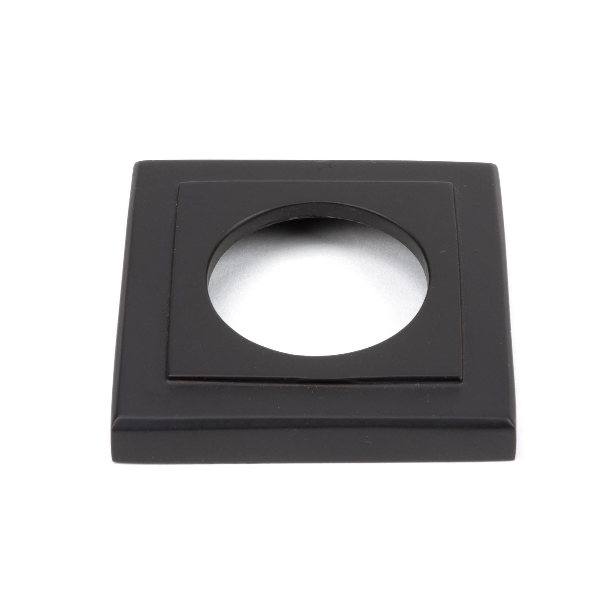Aged Bronze Avon Round Lever on Rose Set (Square) | From The Anvil - Concealed - From The Anvil - Yester Home
