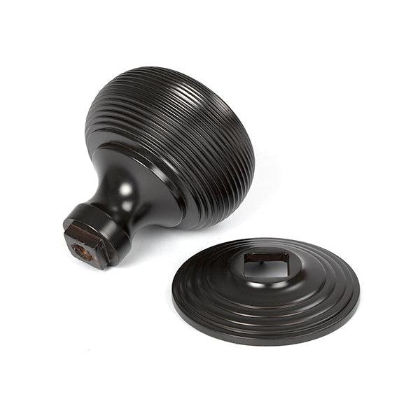 Aged Bronze Beehive Centre Door Knob | From The Anvil-Centre Door Knobs-Yester Home