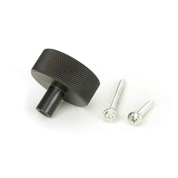 Aged Bronze Brompton Cabinet Knob - 38mm (No rose) | From The Anvil-Cabinet Knobs-Yester Home