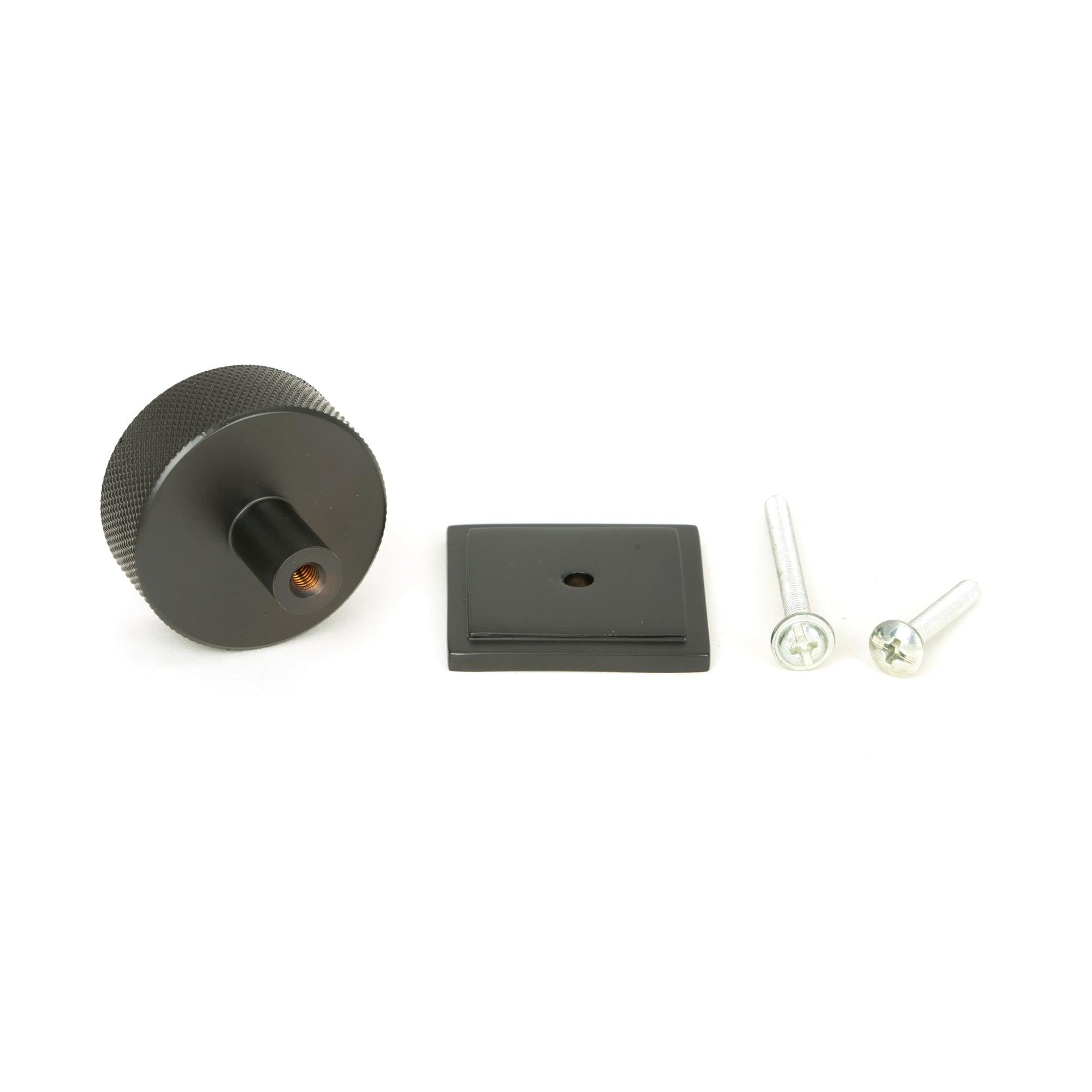 Aged Bronze Brompton Cabinet Knob - 38mm (Square) | From The Anvil - Cabinet Knobs - From The Anvil - Yester Home