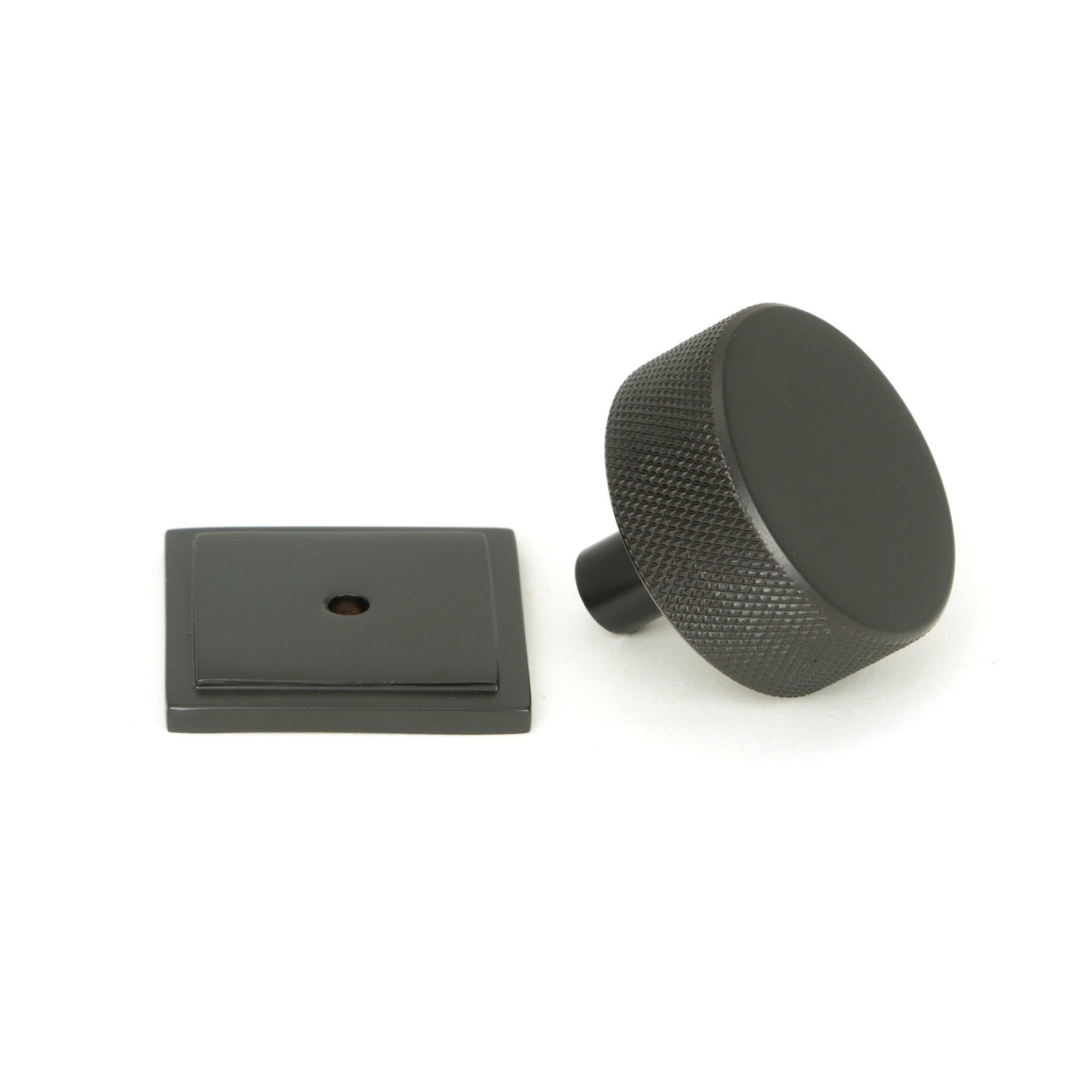 Aged Bronze Brompton Cabinet Knob - 38mm (Square) | From The Anvil-Cabinet Knobs-Yester Home