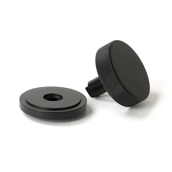 Aged Bronze Brompton Centre Door Knob (Art Deco) | From The Anvil-Centre Door Knobs-Yester Home