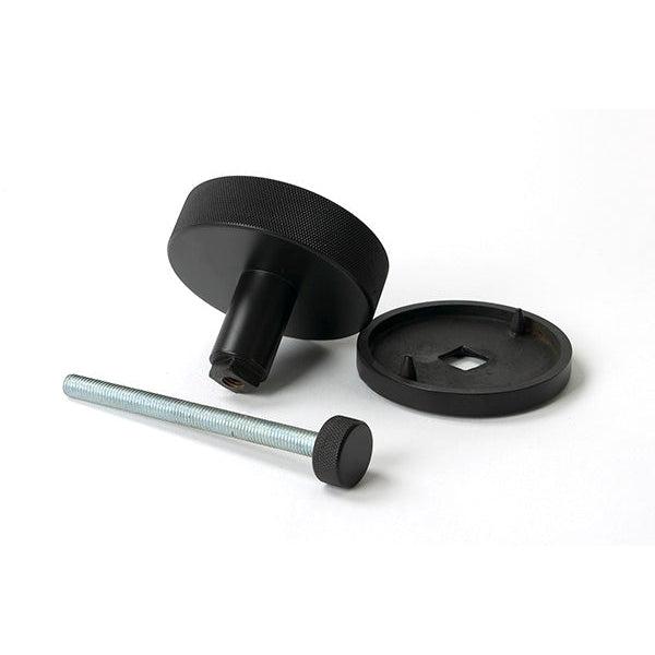 Aged Bronze Brompton Centre Door Knob (Art Deco) | From The Anvil-Centre Door Knobs-Yester Home
