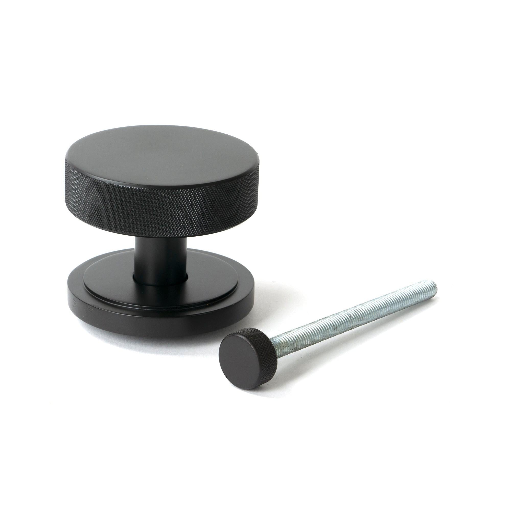 Aged Bronze Brompton Centre Door Knob (Art Deco) | From The Anvil - Centre Door Knobs - From The Anvil - Yester Home