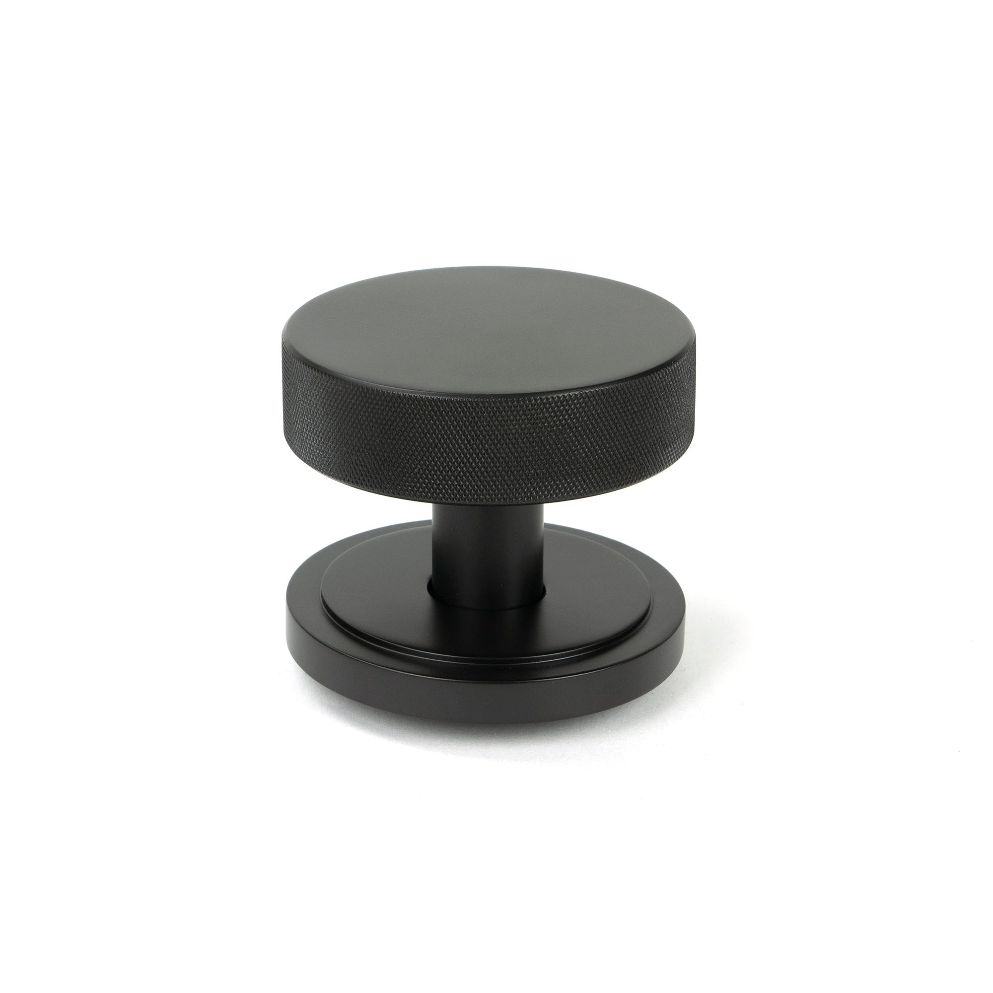 Aged Bronze Brompton Centre Door Knob (Art Deco) | From The Anvil-Centre Door Knobs-Yester Home