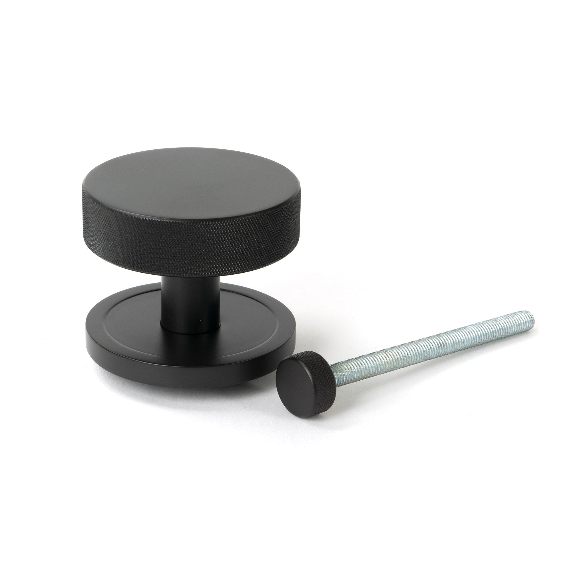 Aged Bronze Brompton Centre Door Knob (Plain) | From The Anvil-Centre Door Knobs-Yester Home
