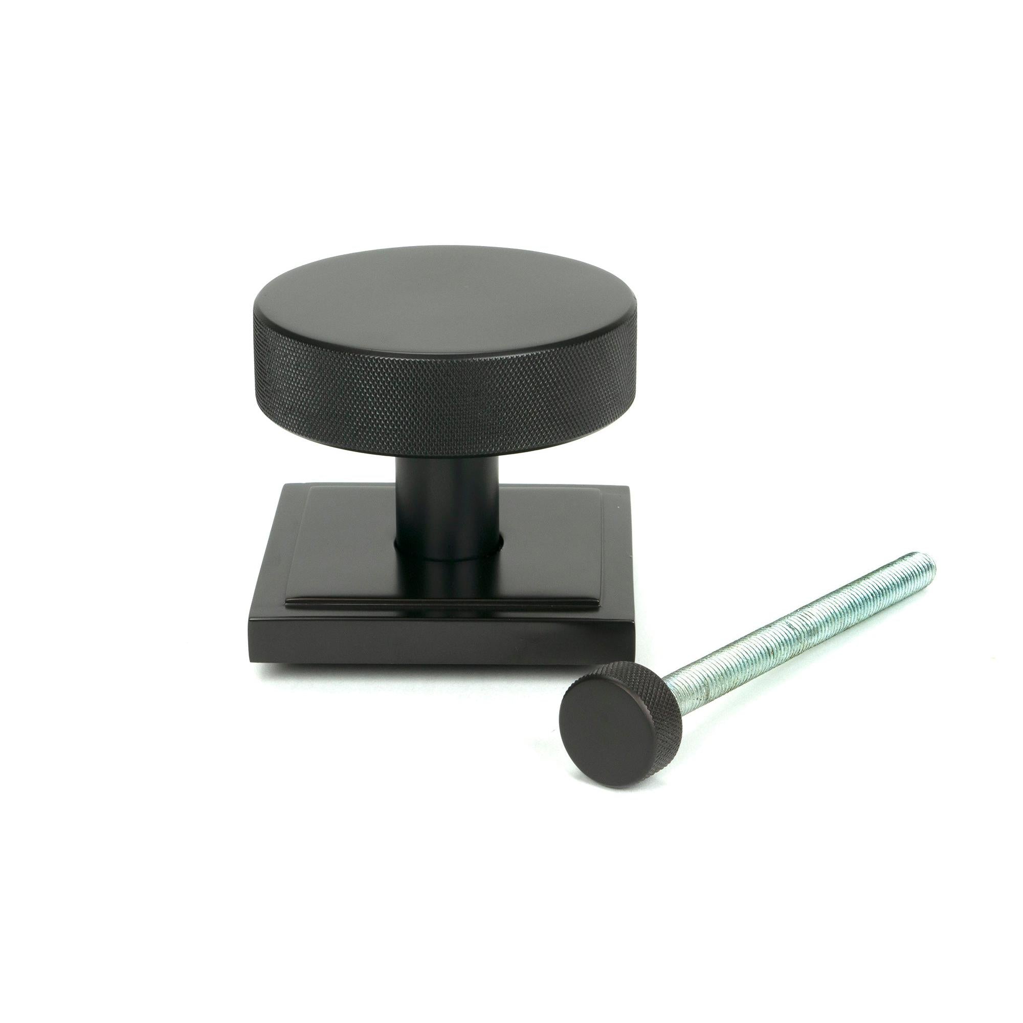 Aged Bronze Brompton Centre Door Knob (Square) | From The Anvil - Centre Door Knobs - From The Anvil - Yester Home