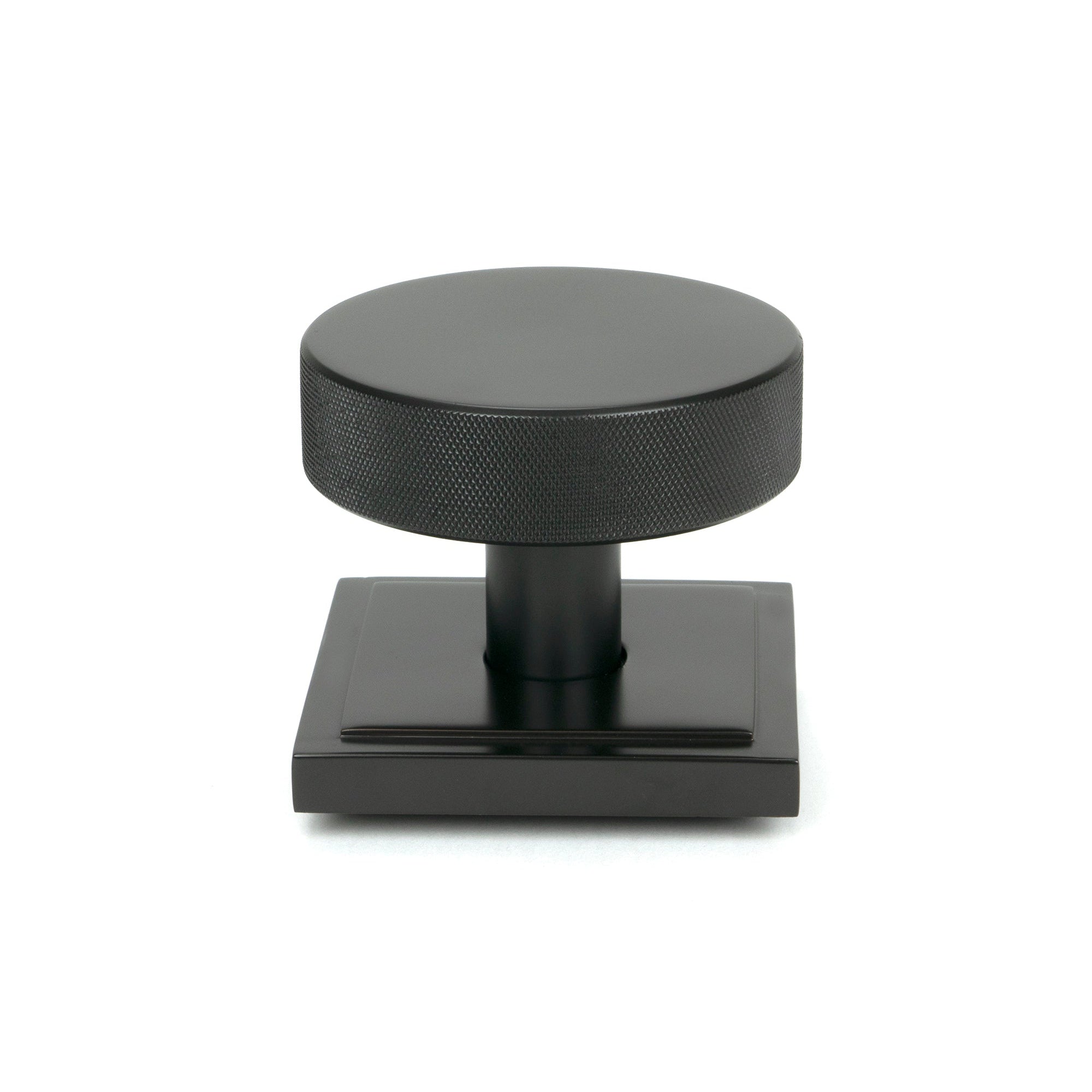 Aged Bronze Brompton Centre Door Knob (Square) | From The Anvil-Centre Door Knobs-Yester Home