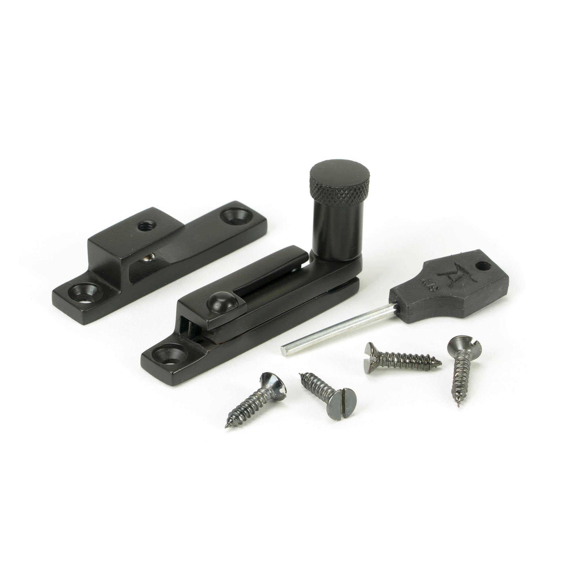 Aged Bronze Brompton Quadrant Fastener - Narrow | From The Anvil - Quadrant Fasteners - From The Anvil - Yester Home
