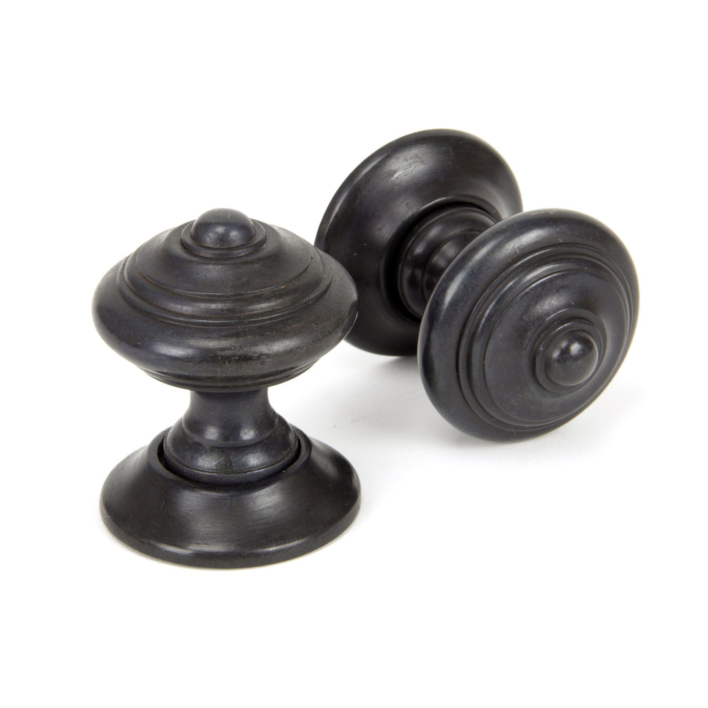 Aged Bronze Elmore Concealed Mortice Knob Set | From The Anvil-Mortice Knobs-Yester Home