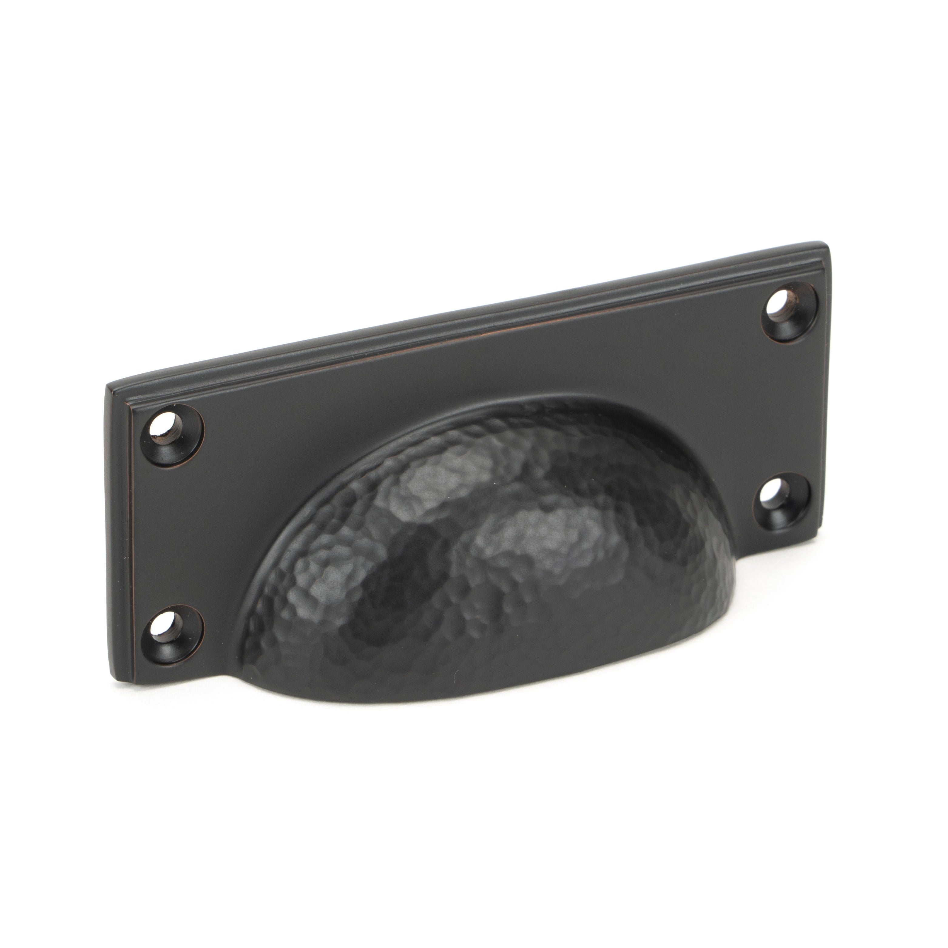 Aged Bronze Hammered Art Deco Drawer Pull | From The Anvil-Drawer Pulls-Yester Home