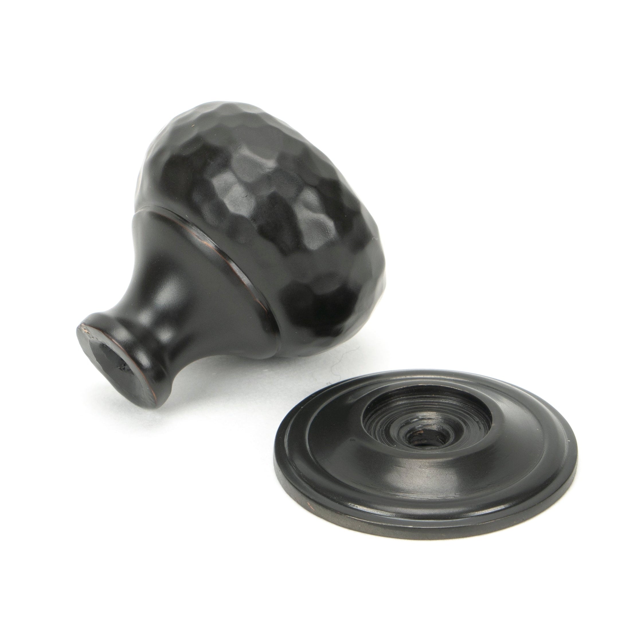 Aged Bronze Hammered Mushroom Cabinet Knob 32mm | From The Anvil-Cabinet Knobs-Yester Home