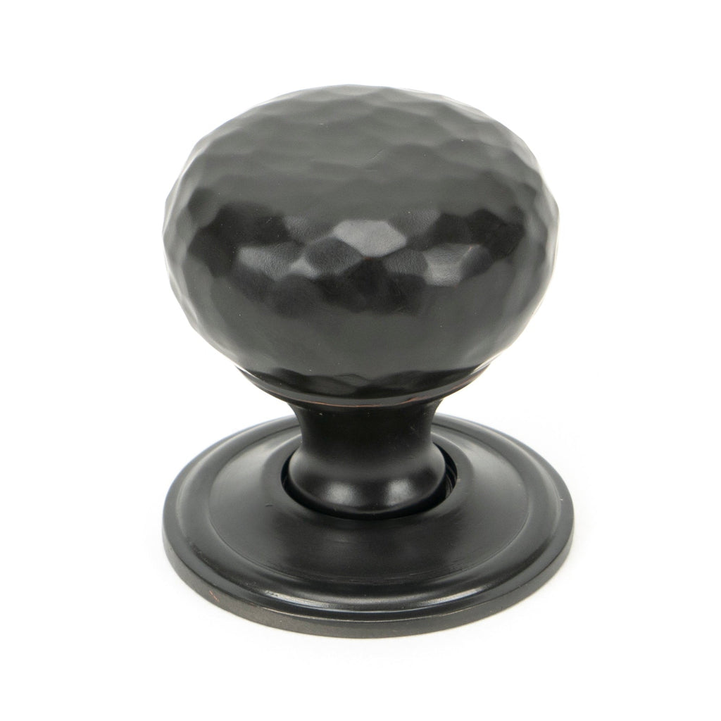 Aged Bronze Hammered Mushroom Cabinet Knob 32mm | From The Anvil-Cabinet Knobs-Yester Home
