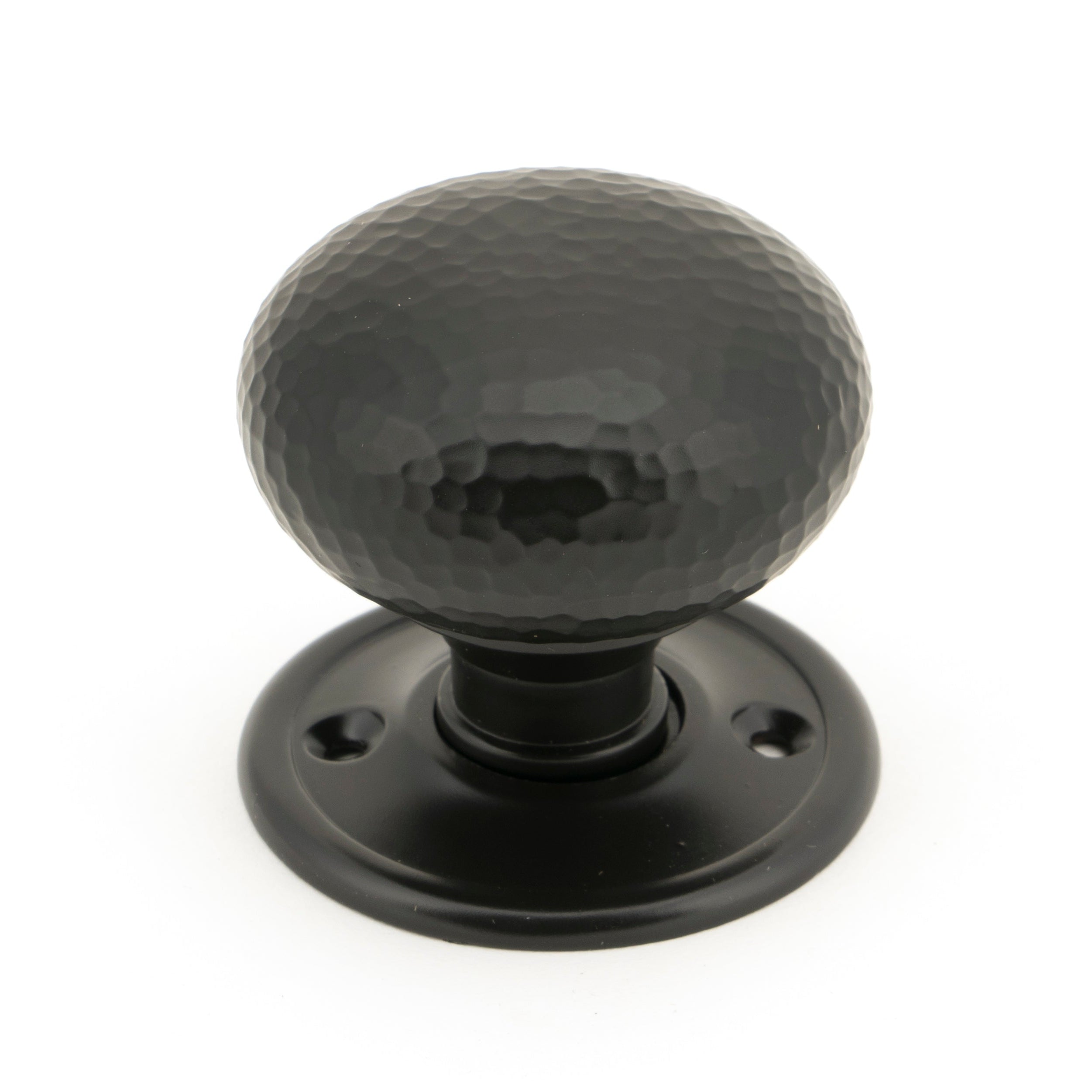 Aged Bronze Hammered Mushroom Mortice/Rim Knob Set | From The Anvil-Mortice Knobs-Yester Home
