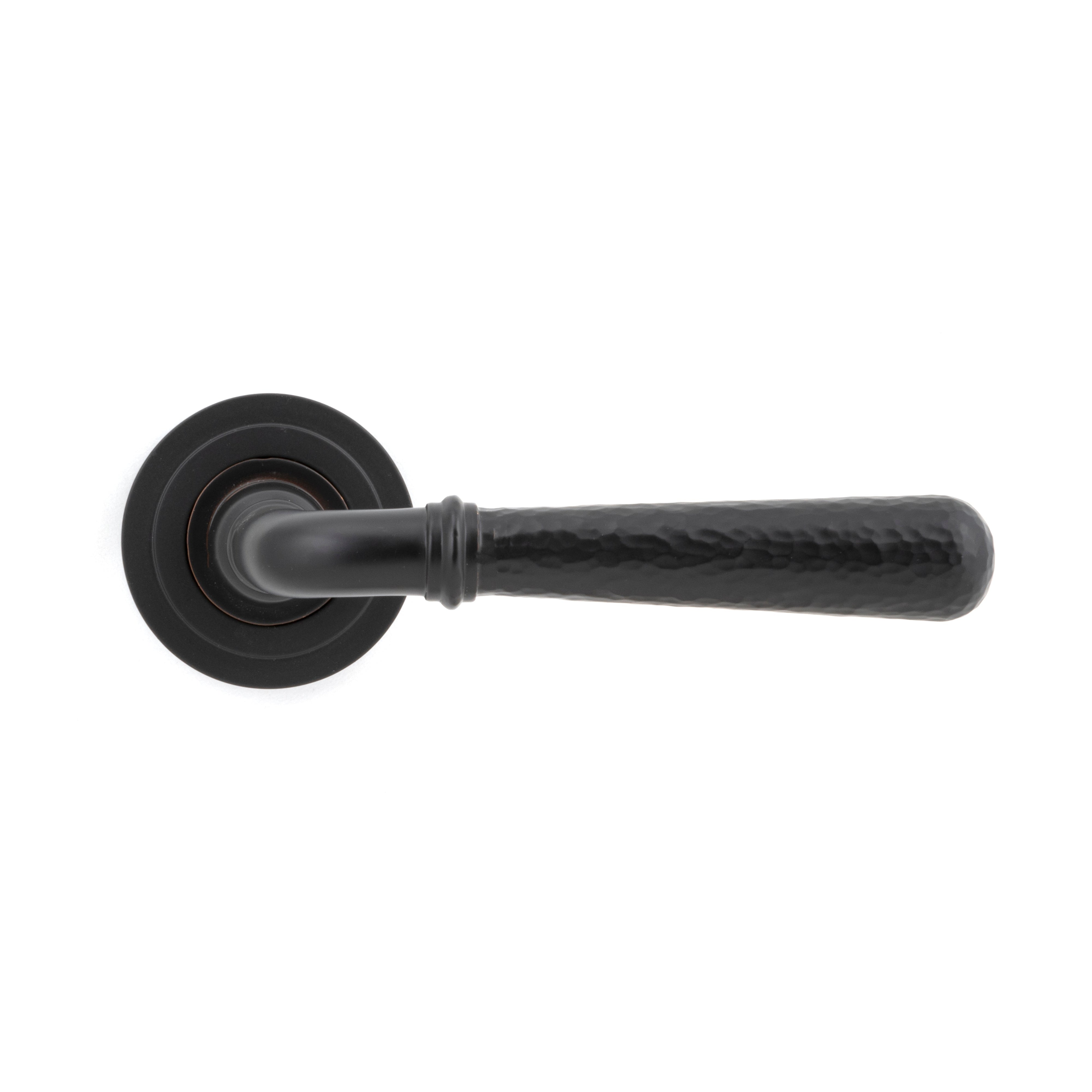 Aged Bronze Hammered Newbury Lever on Rose Set (Art Deco) - Unsprung | From The Anvil-Concealed-Yester Home