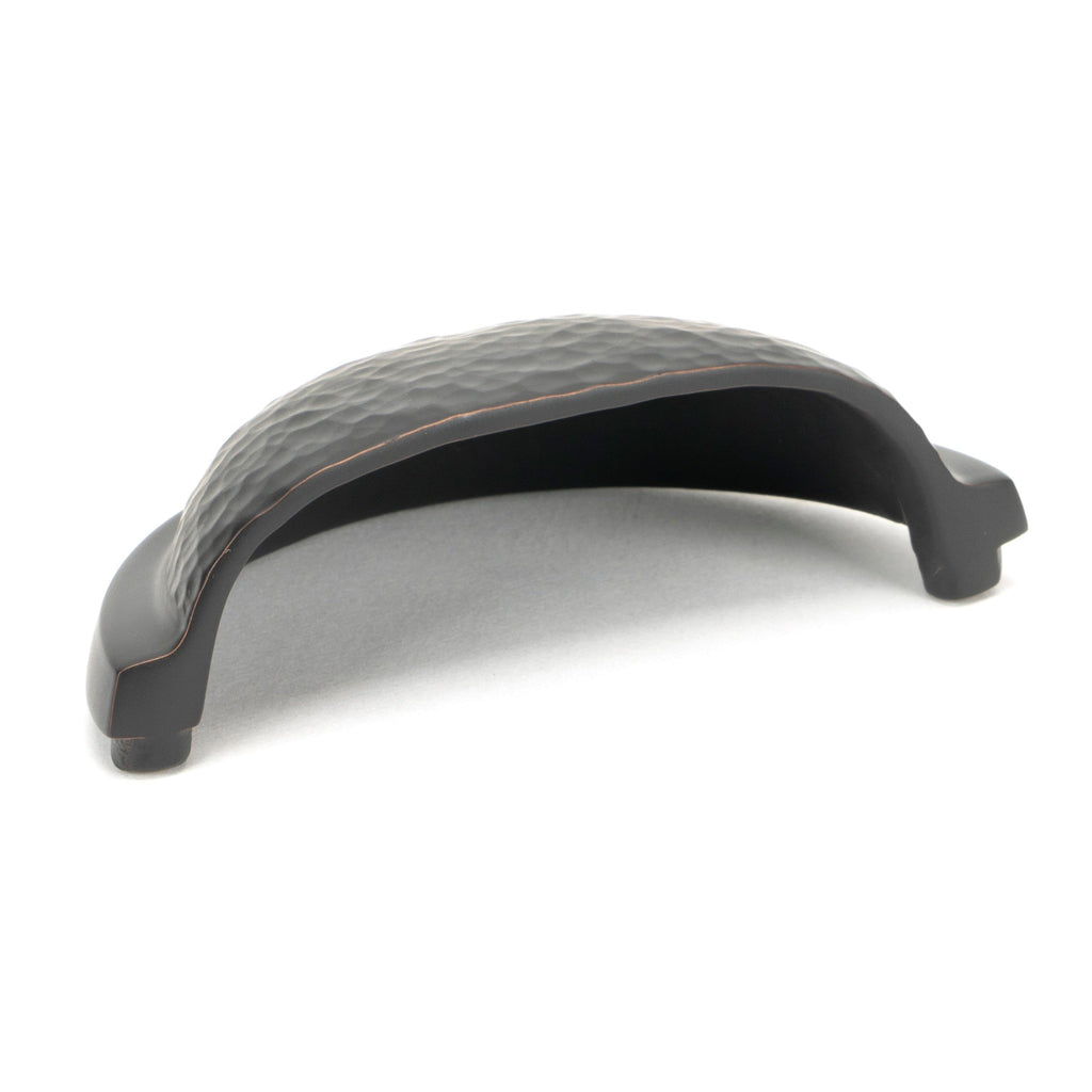 Aged Bronze Hammered Regency Concealed Drawer Pull | From The Anvil-Drawer Pulls-Yester Home