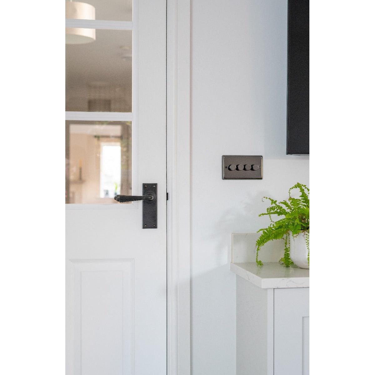 Aged Bronze Hinton Lever Latch Set | From The Anvil-Lever Latch-Yester Home