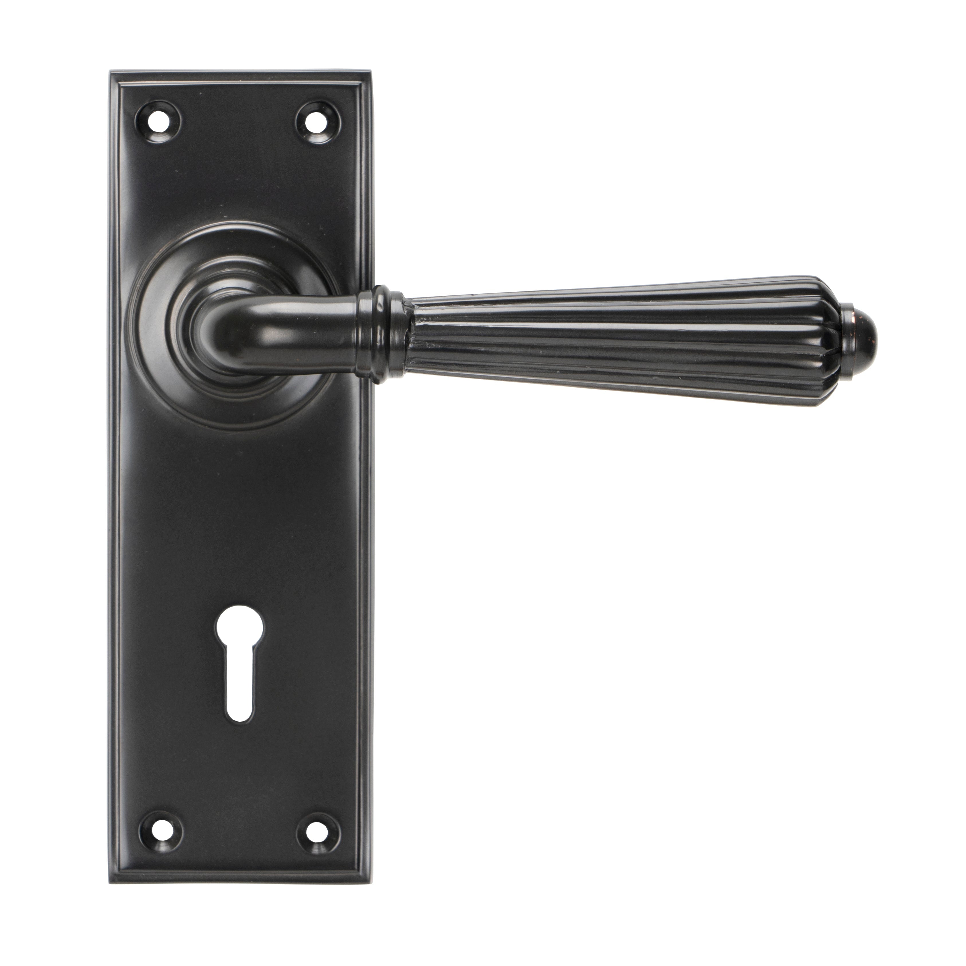 Aged Bronze Hinton Lever Lock Set | From The Anvil-Lever Lock-Yester Home