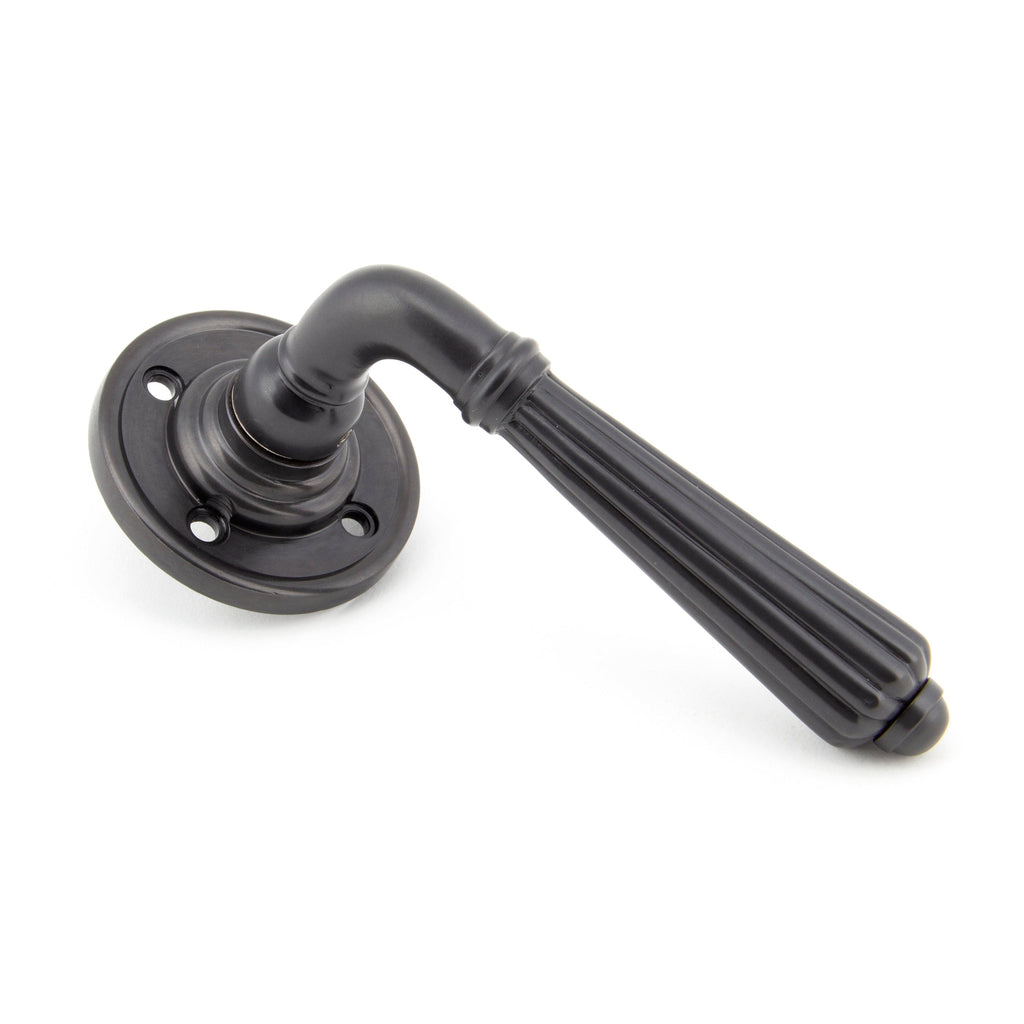 Aged Bronze Hinton Lever on Rose Set | From The Anvil-Lever on Rose-Yester Home