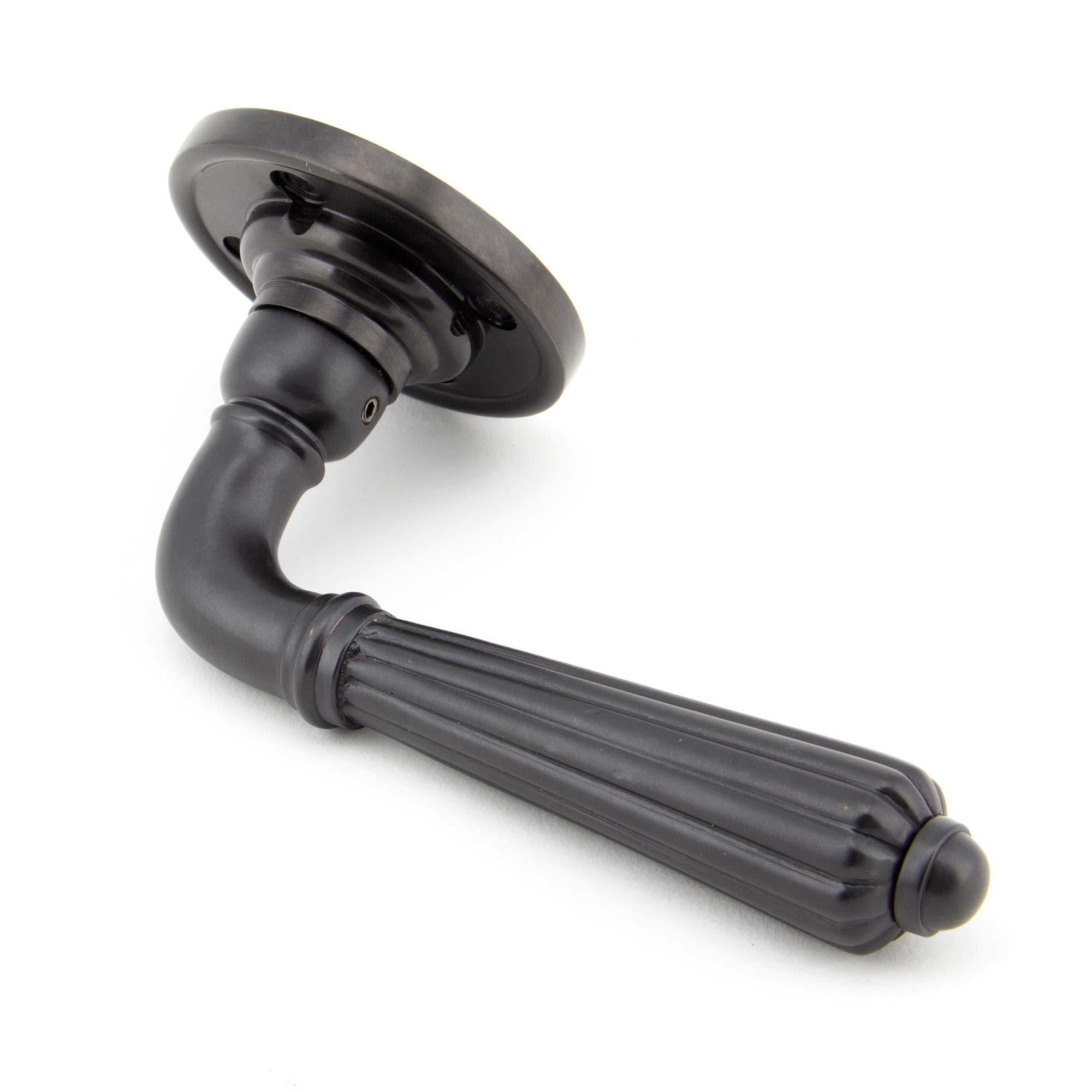 Aged Bronze Hinton Lever on Rose Set - Unsprung | From The Anvil - Lever on Rose - From The Anvil - Yester Home