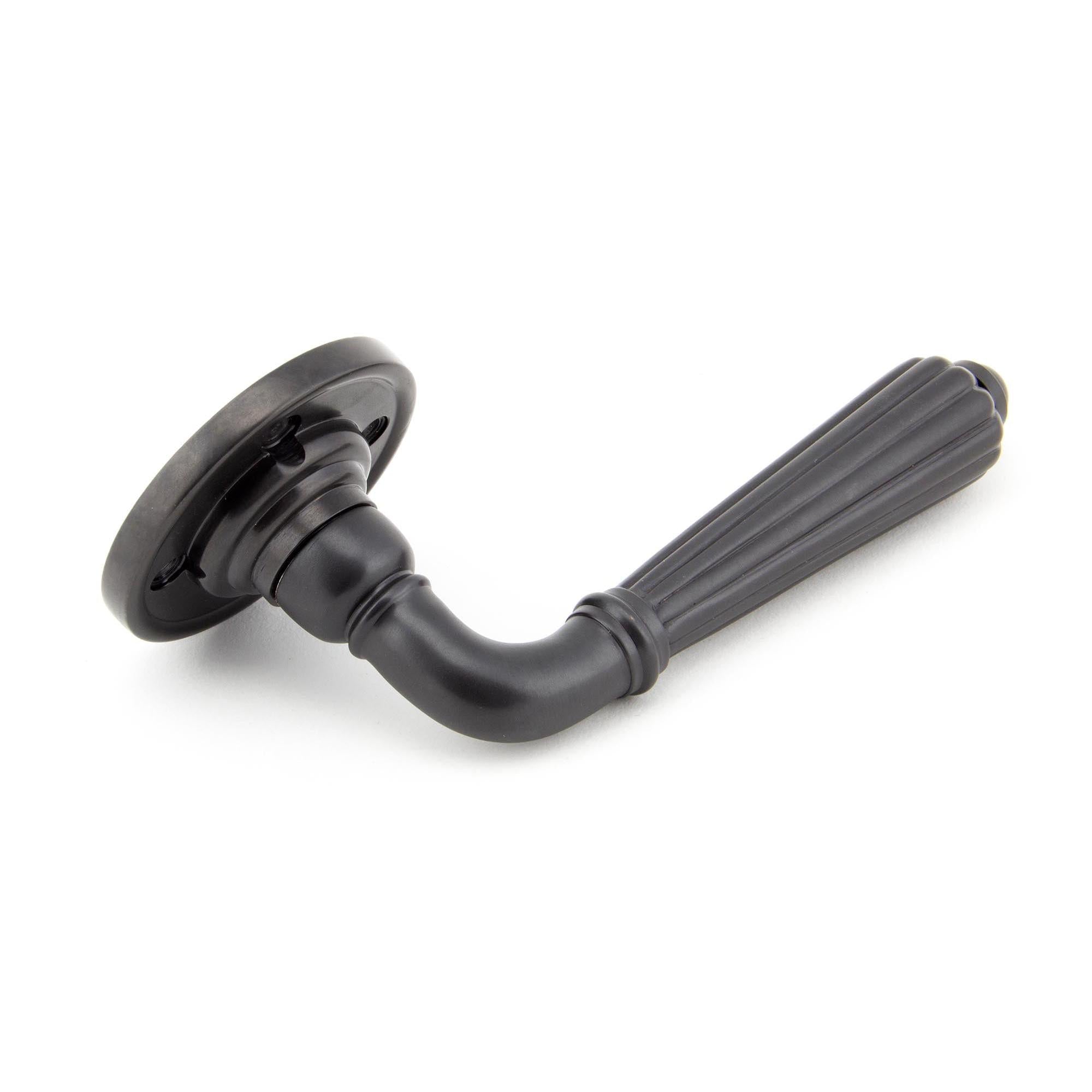 Aged Bronze Hinton Lever on Rose Set - Unsprung | From The Anvil - Lever on Rose - From The Anvil - Yester Home