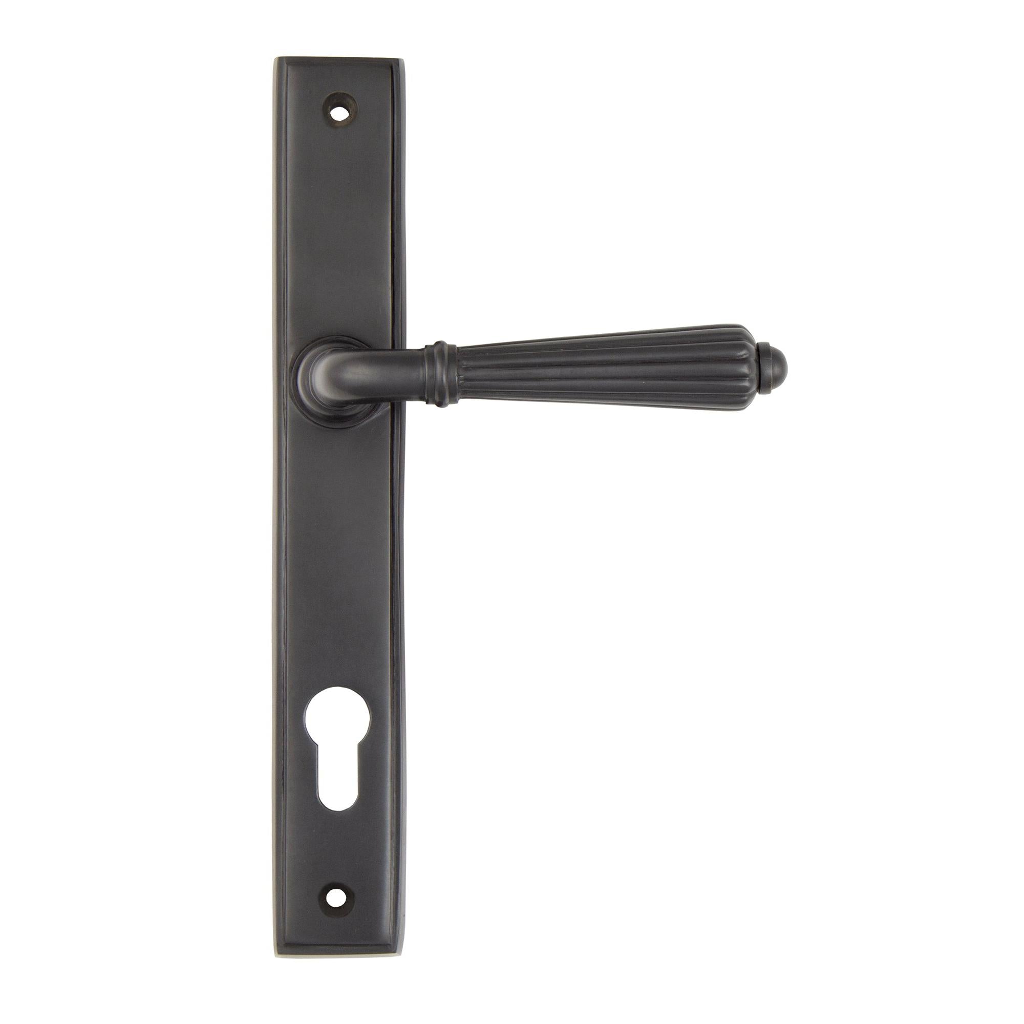Aged Bronze Hinton Slimline Lever Espag. Lock Set | From The Anvil - Espagnolette - From The Anvil - Yester Home