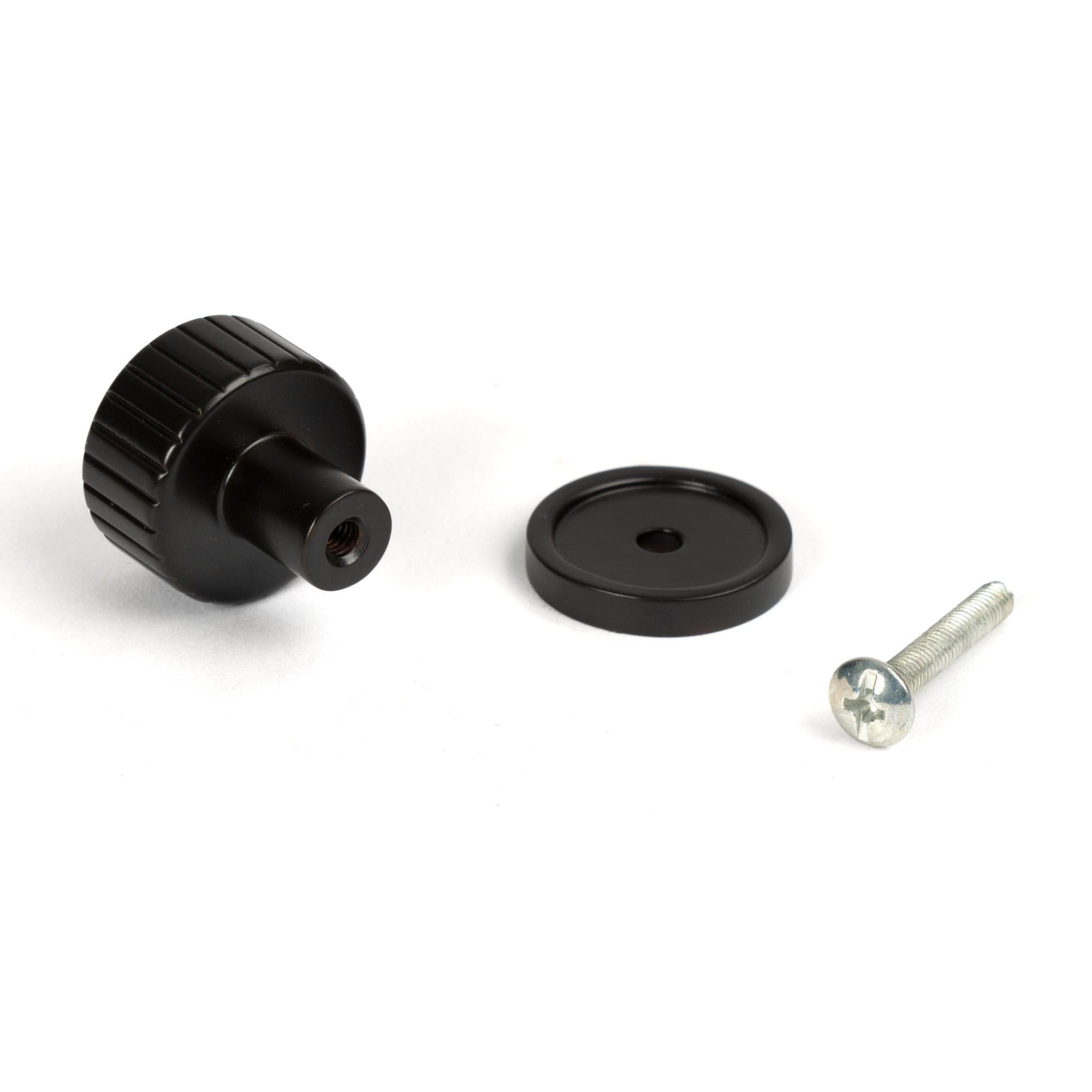 Aged Bronze Judd Cabinet Knob - 25mm (Plain) | From The Anvil - Cabinet Knobs - From The Anvil - Yester Home