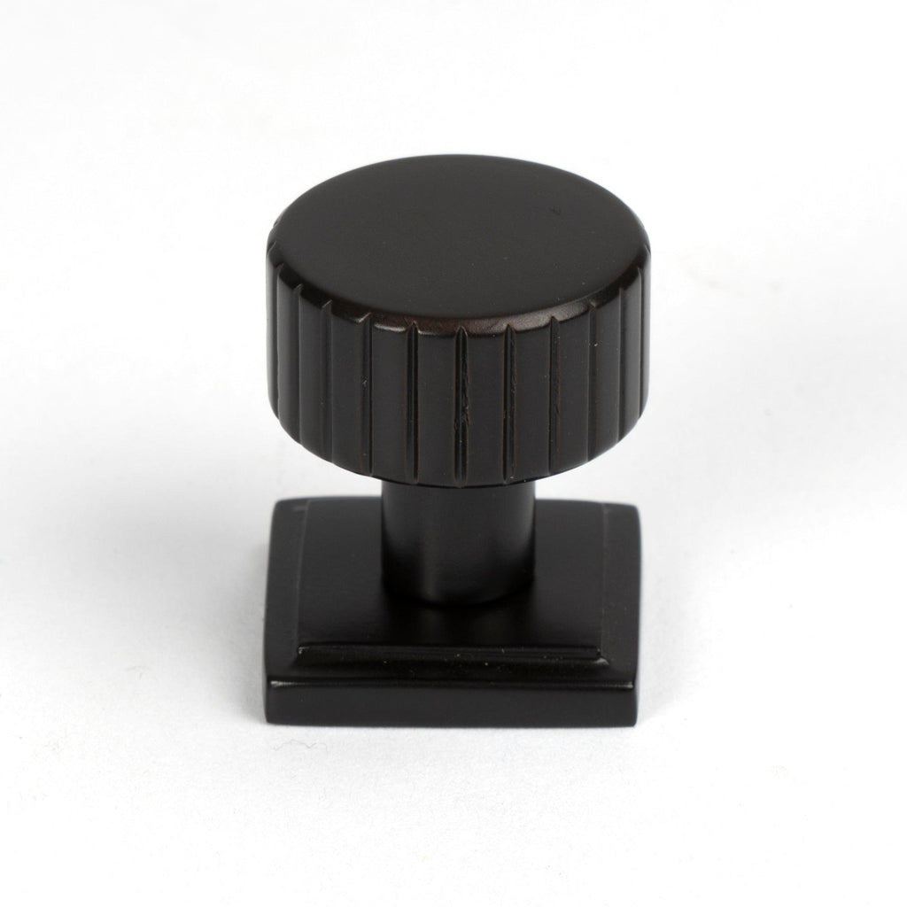 Aged Bronze Judd Cabinet Knob - 25mm (Square) | From The Anvil-Cabinet Knobs-Yester Home