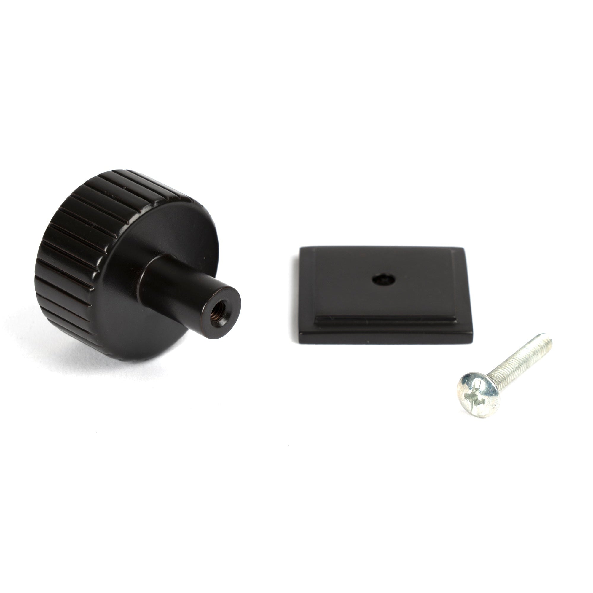 Aged Bronze Judd Cabinet Knob - 32mm (Square) | From The Anvil-Cabinet Knobs-Yester Home