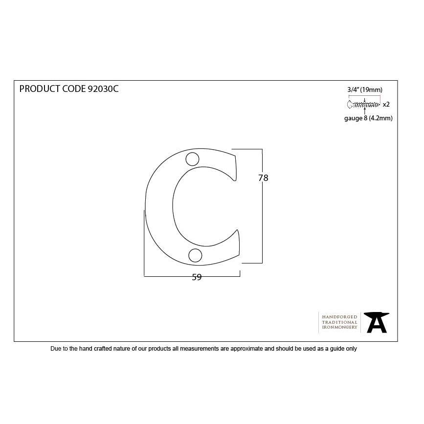 Aged Bronze Letter C | From The Anvil-Letters-Yester Home