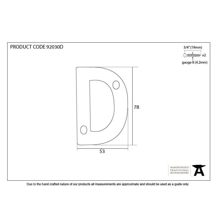 Aged Bronze Letter D | From The Anvil-Letters-Yester Home